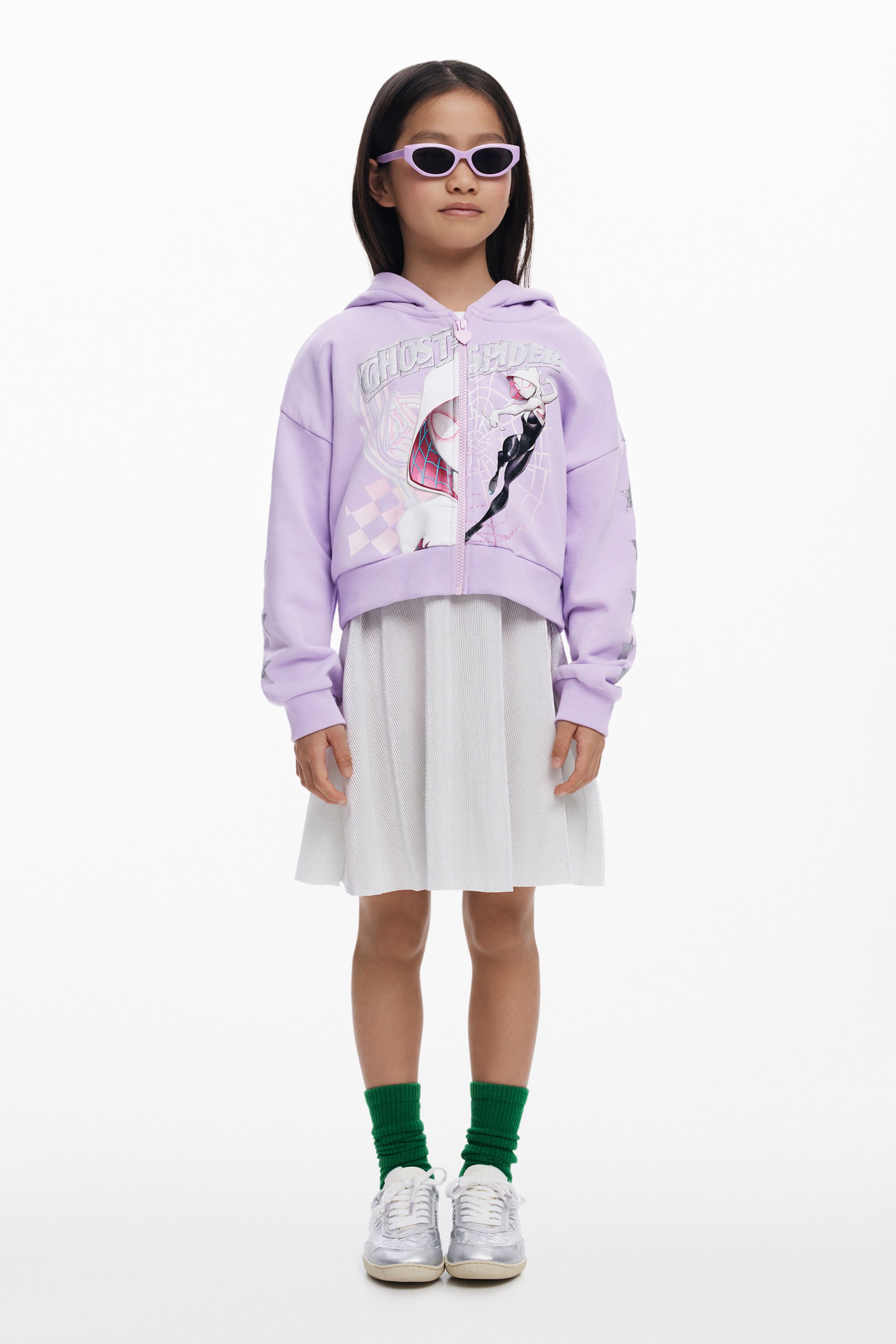 Desigual, Ghost Spider™ Kapuzenpullover mit Maske, Kinder, Baumwolle, Rot, 9/10