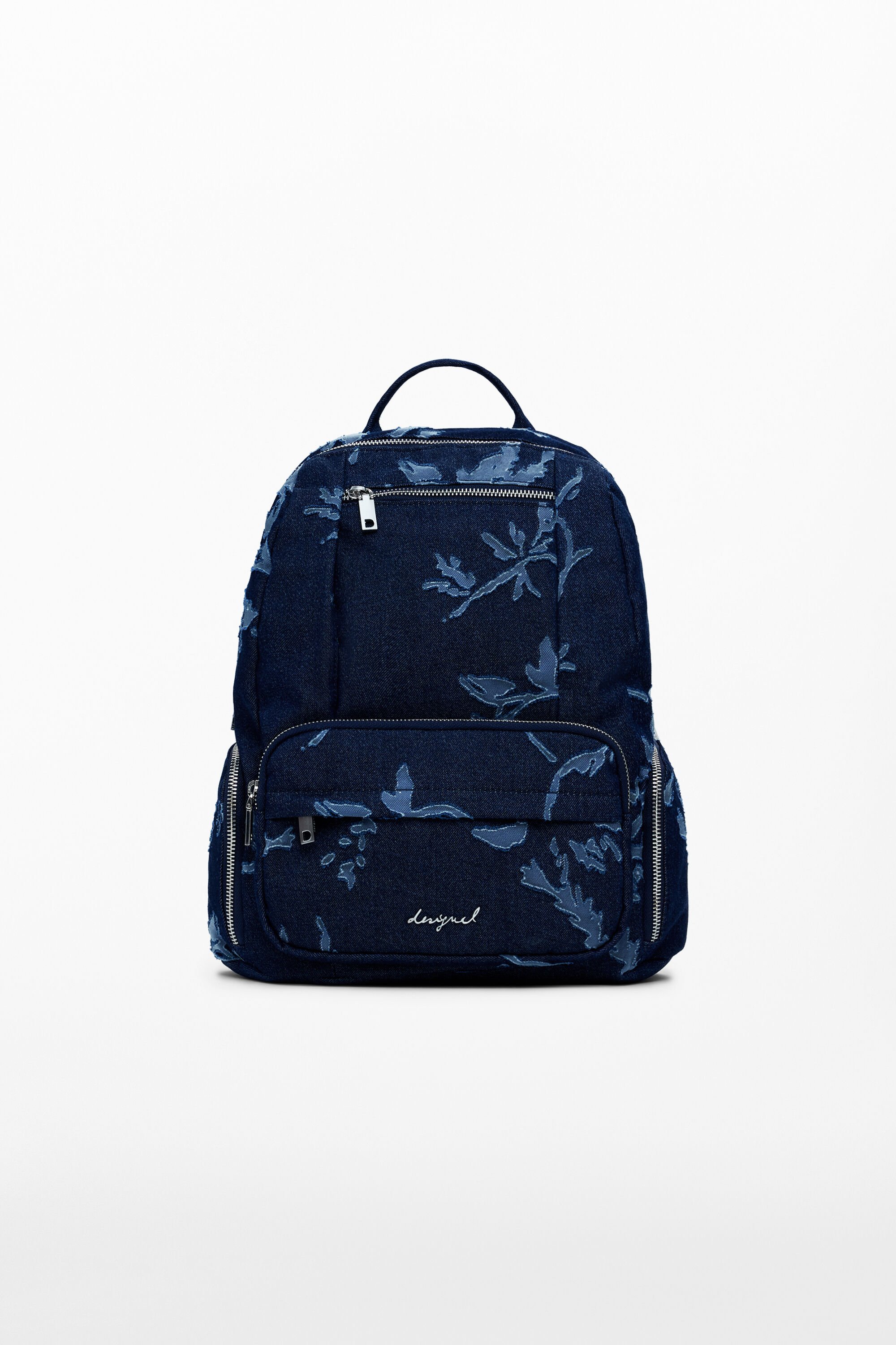 Desigual, Kleiner Denim-Devoré-Rucksack, Damen, Blau, U