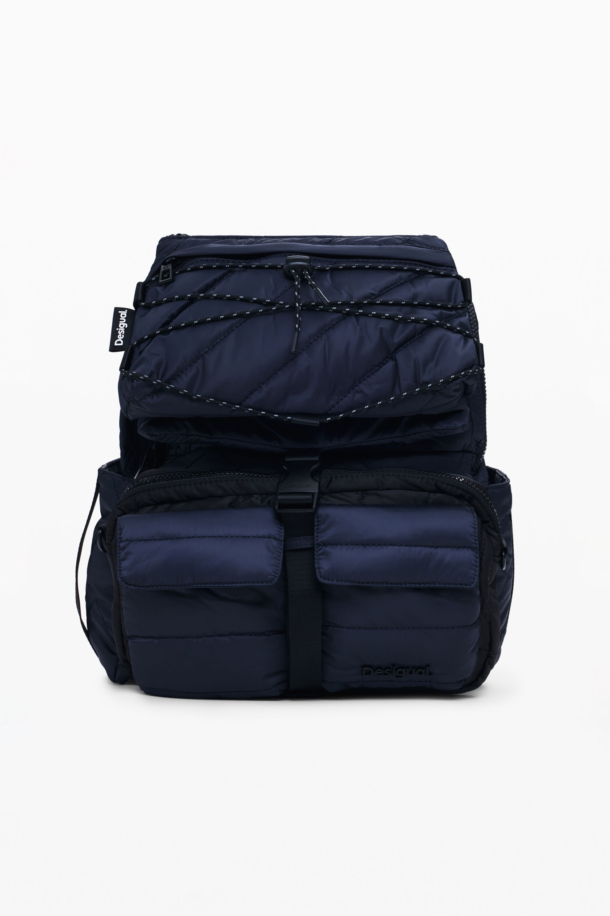 Desigual, Gepolsterter Rucksack mit mehreren Taschen, Polyester, Blau, U