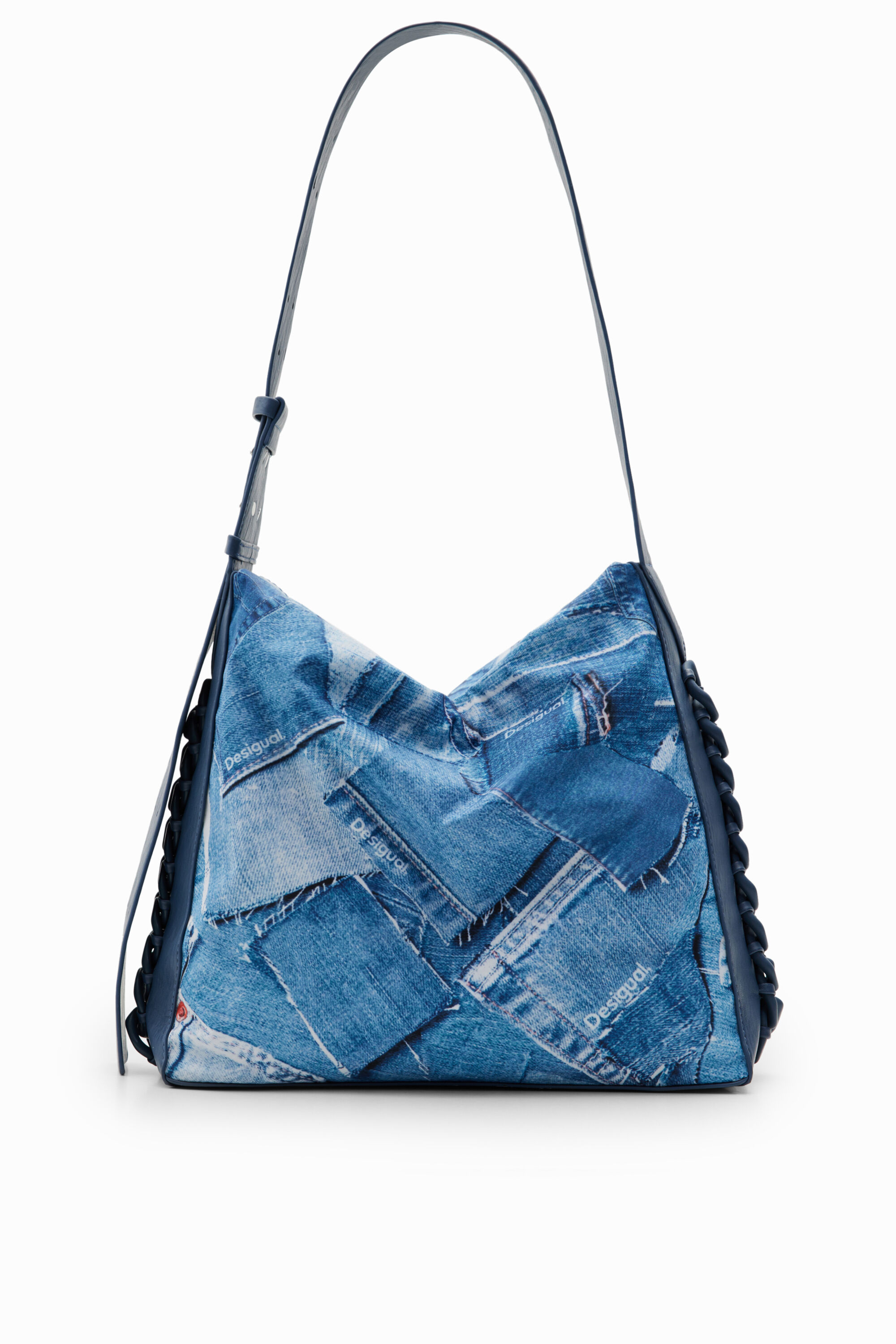 Desigual, Große Tasche Denim-Patch, Damen, Polyester, Blau, U