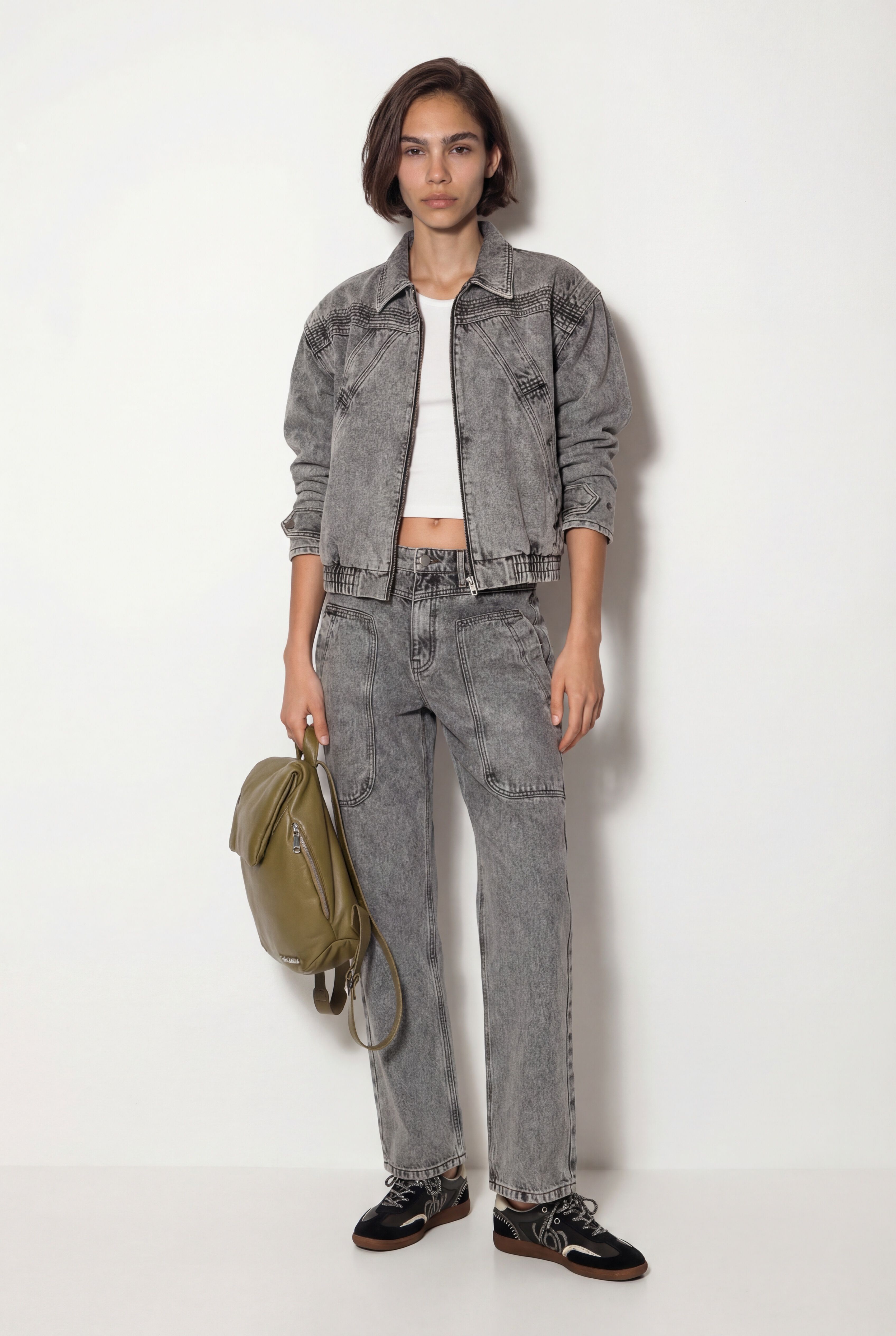 Desigual, Jeansjacke abnehmbare Ärmel, Baumwolle, Schwarz, M