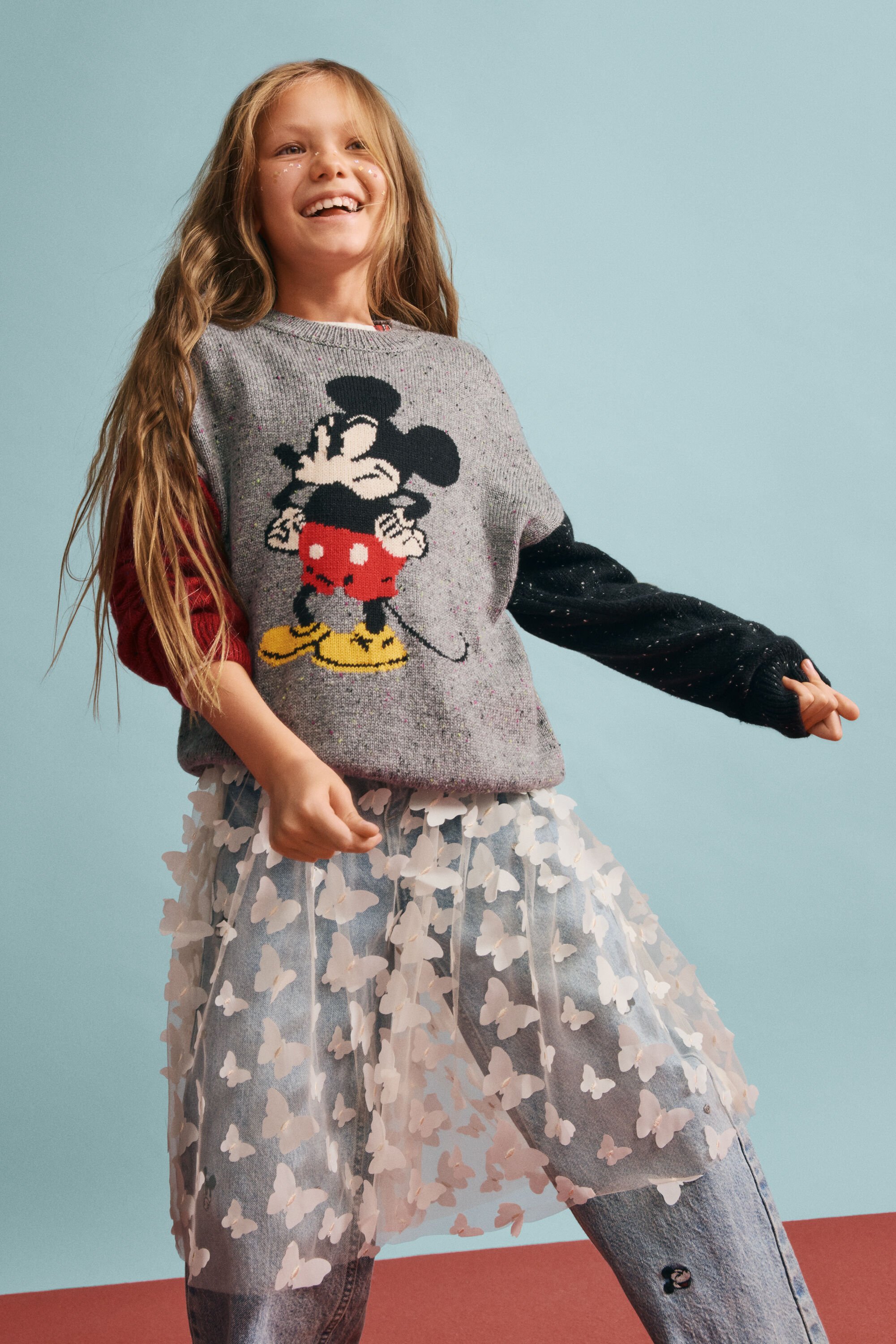 Desigual, Mickey Mouse™ Wollpullover, Kinder, Wolle, Schwarz, 5/6