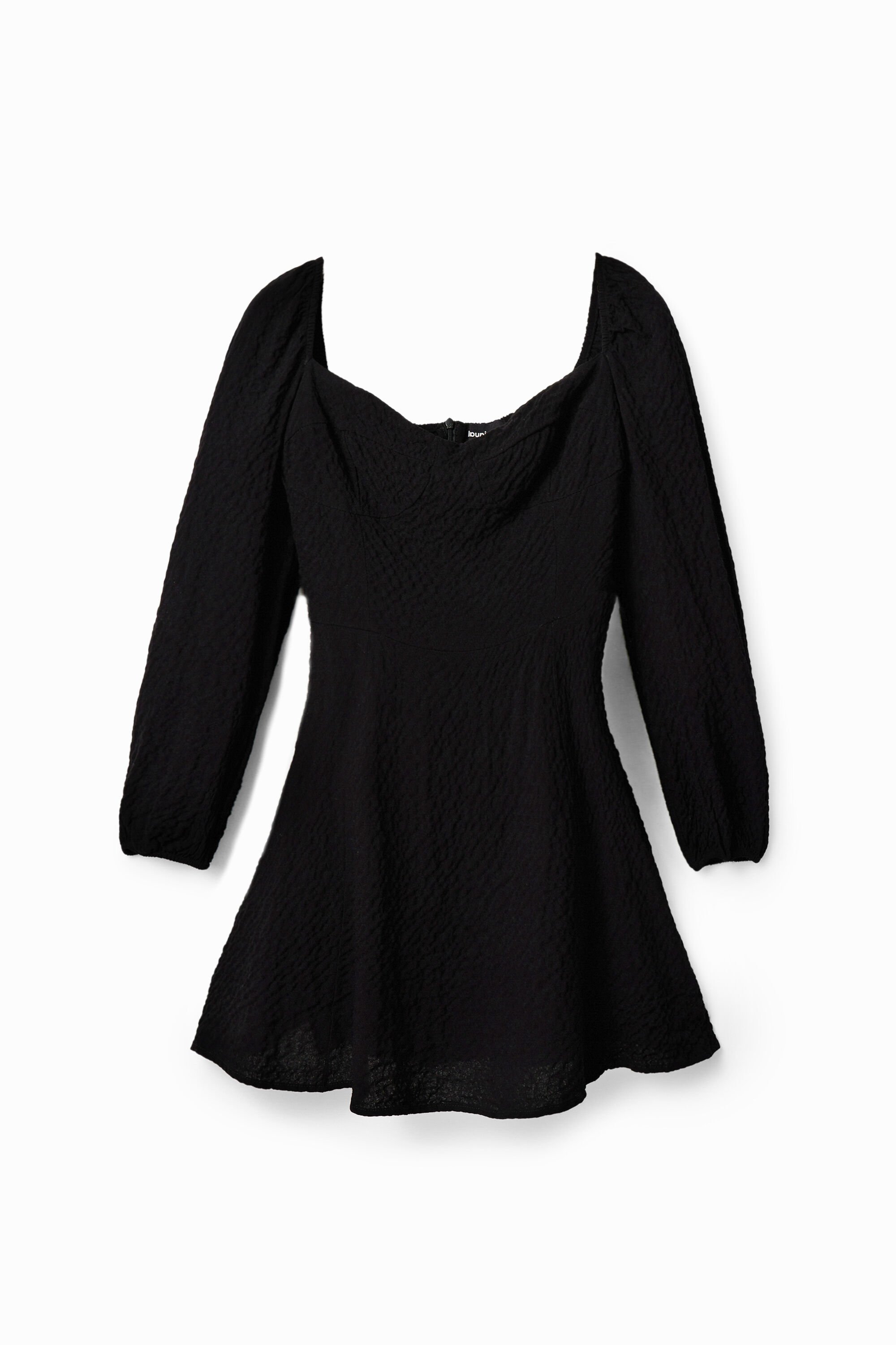 Desigual, Kurzes ausgestelltes Kleid Slim, Damen, Schwarz, L