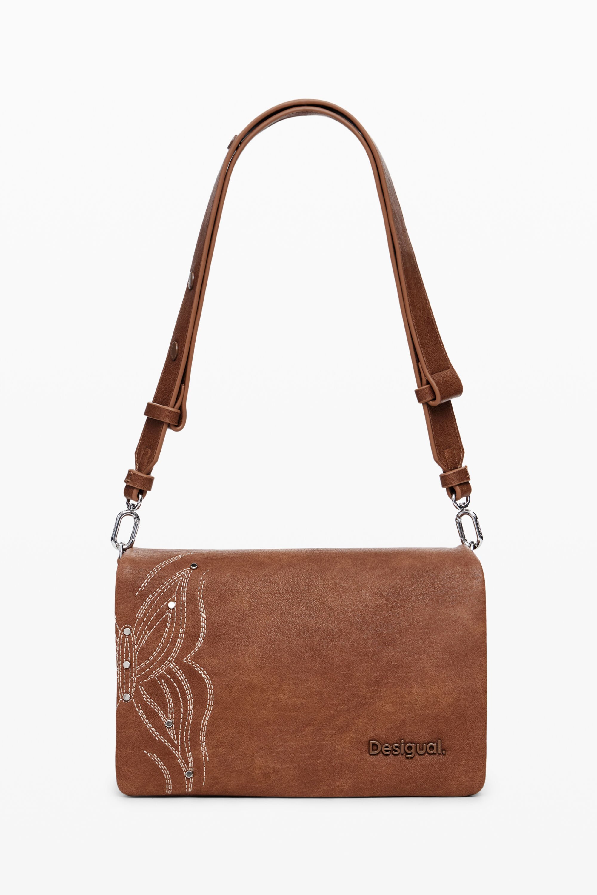 Desigual, Schmetterlings-Umhängetasche, Damen, Polyurethan, Braun, U