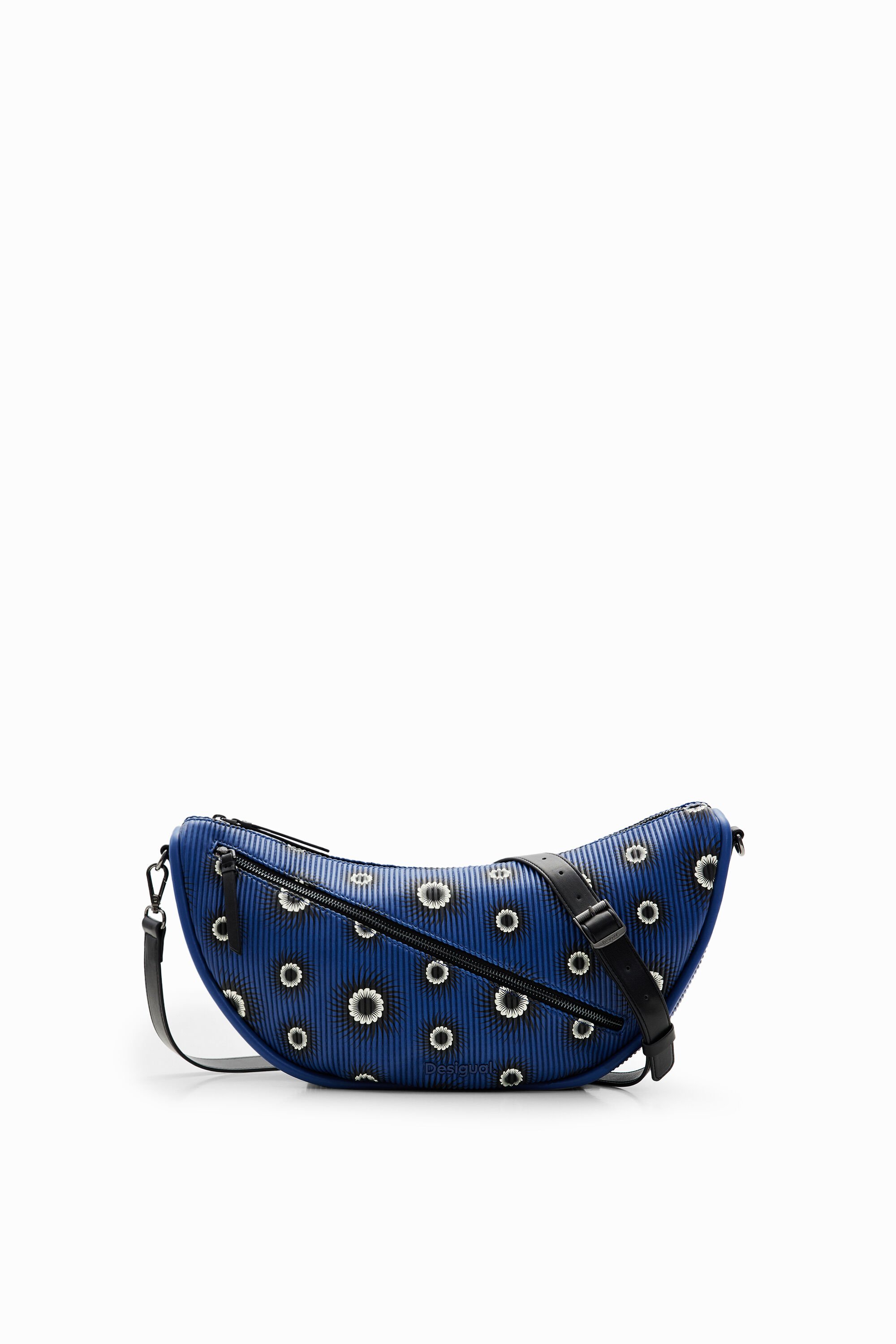 Desigual, Mittelgroße Tasche geometrisches Muster, Damen, Polyurethan, Blau, U