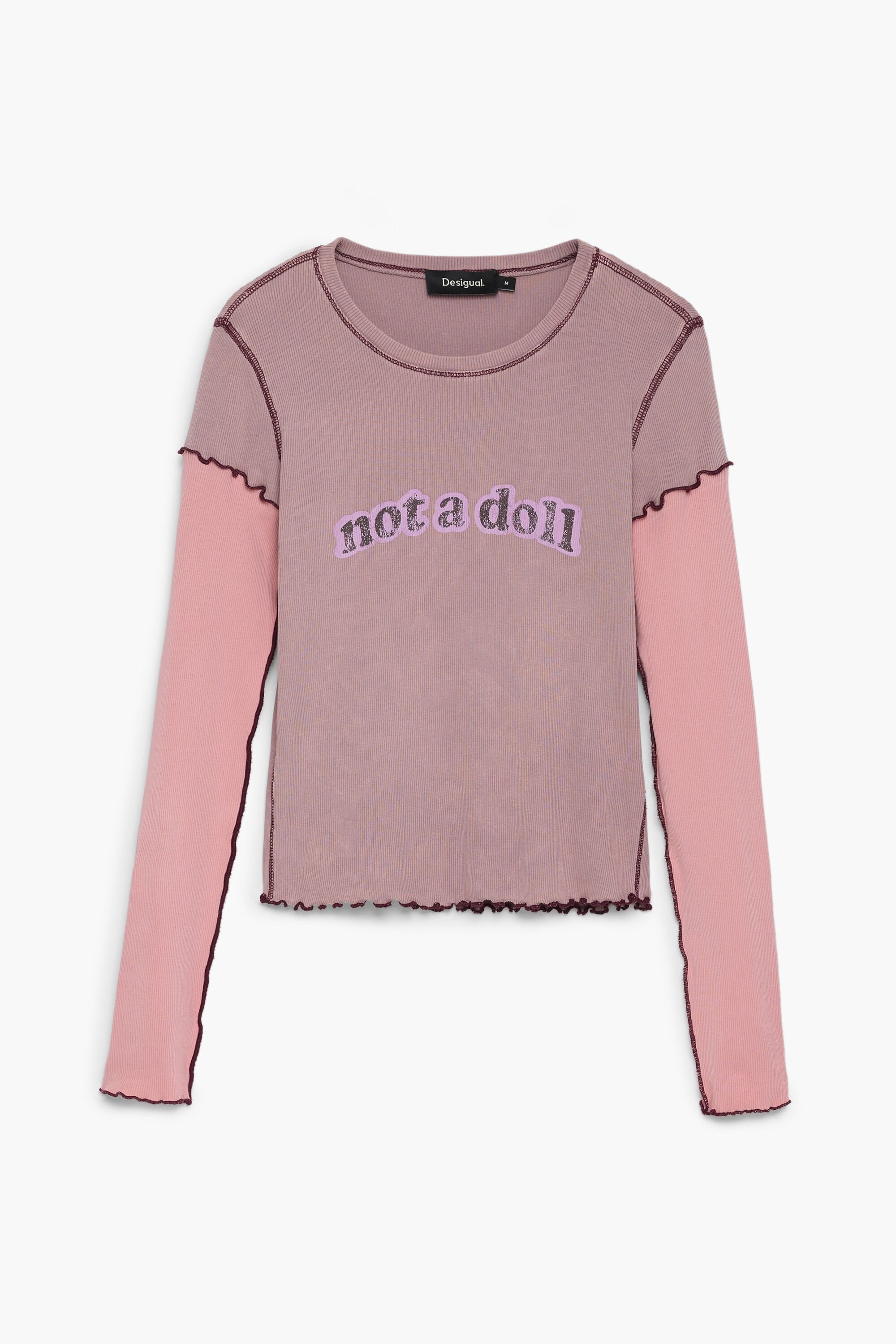 Desigual, T-SHIRT NOT A DOLL, Damen, Baumwolle, Rot, L