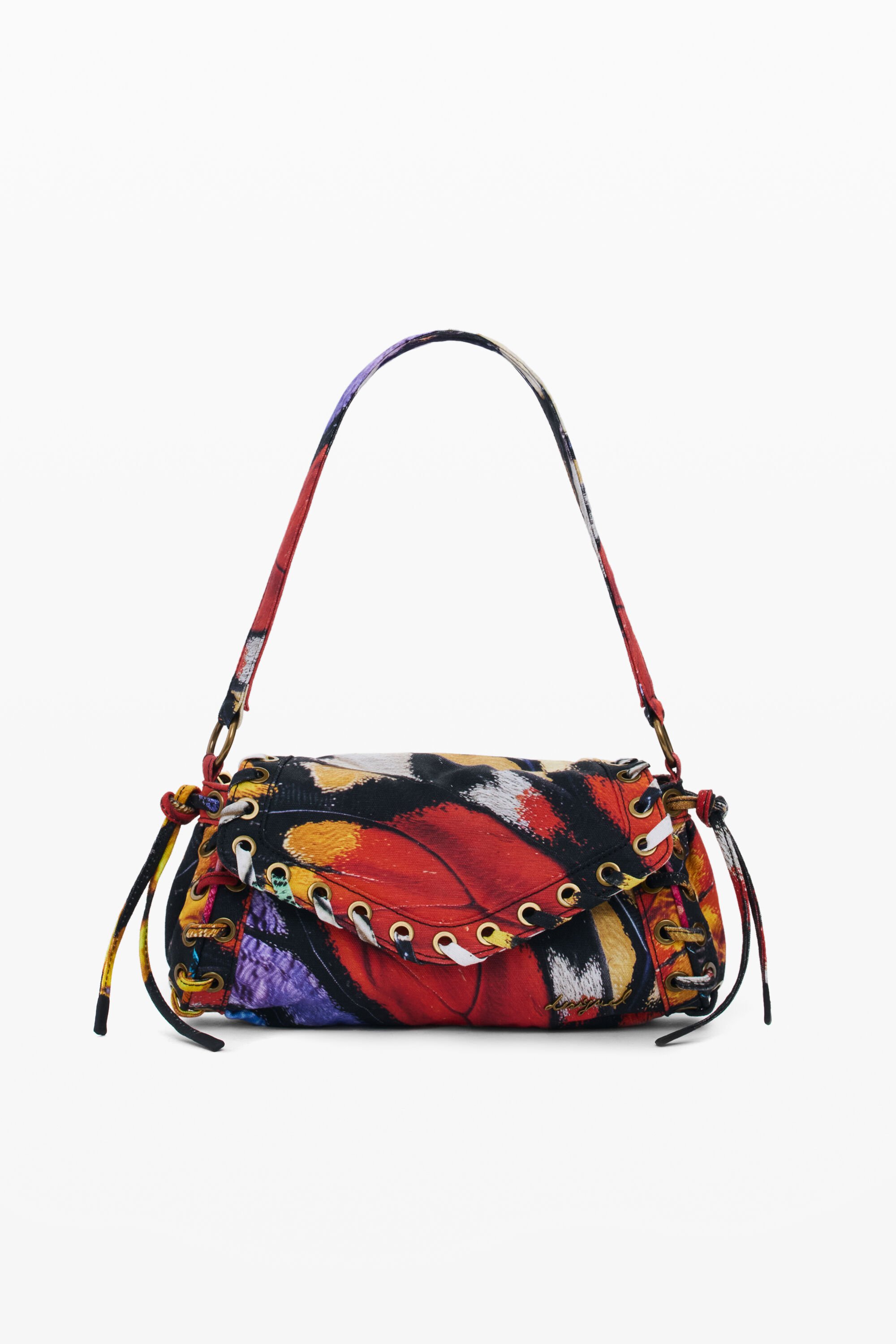 Desigual, Bedruckte mittelgroße Tasche, Damen, Baumwolle, U
