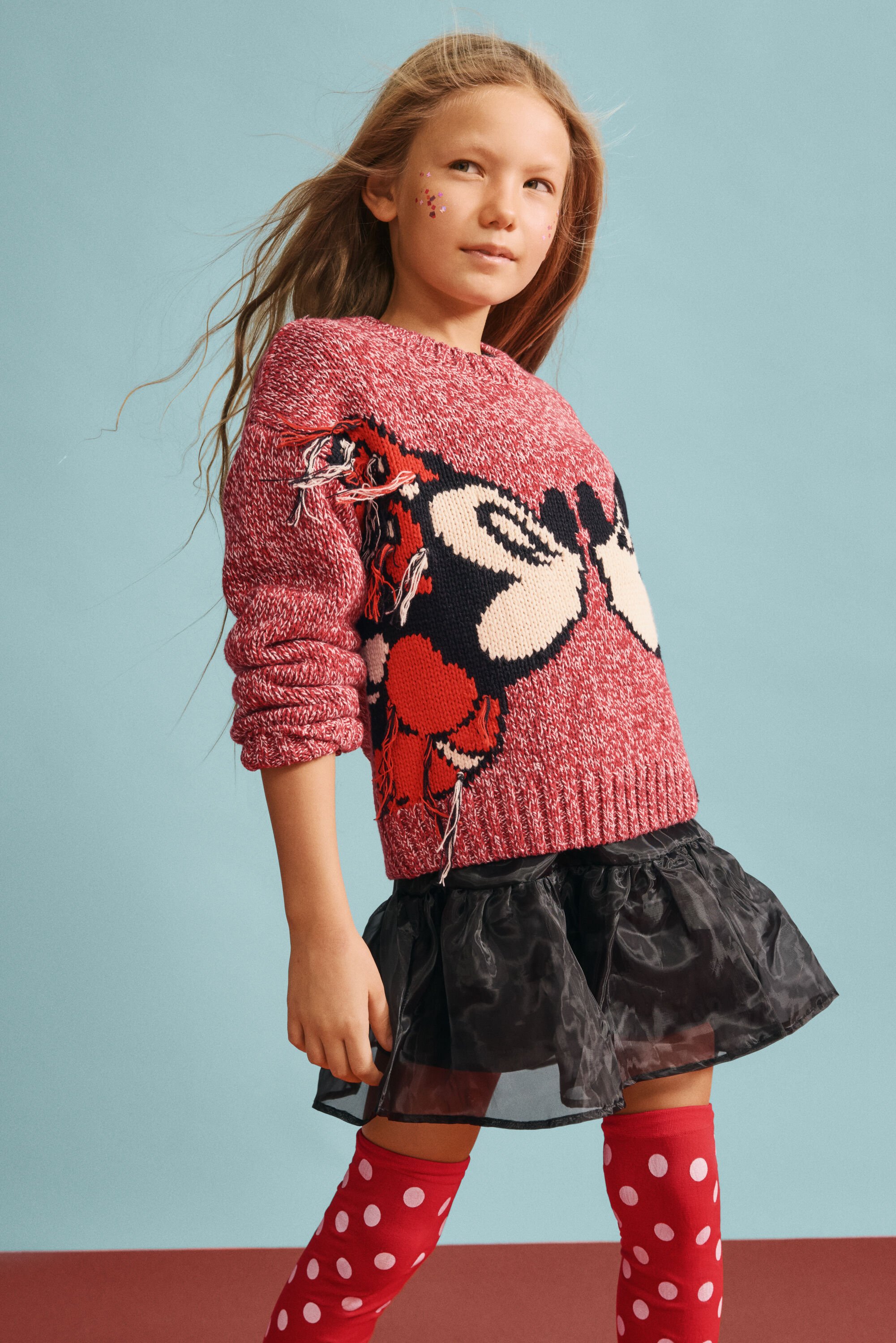 Desigual, Pullover Mickey und Minnie Mouse™, Kinder, Rot, 11/12