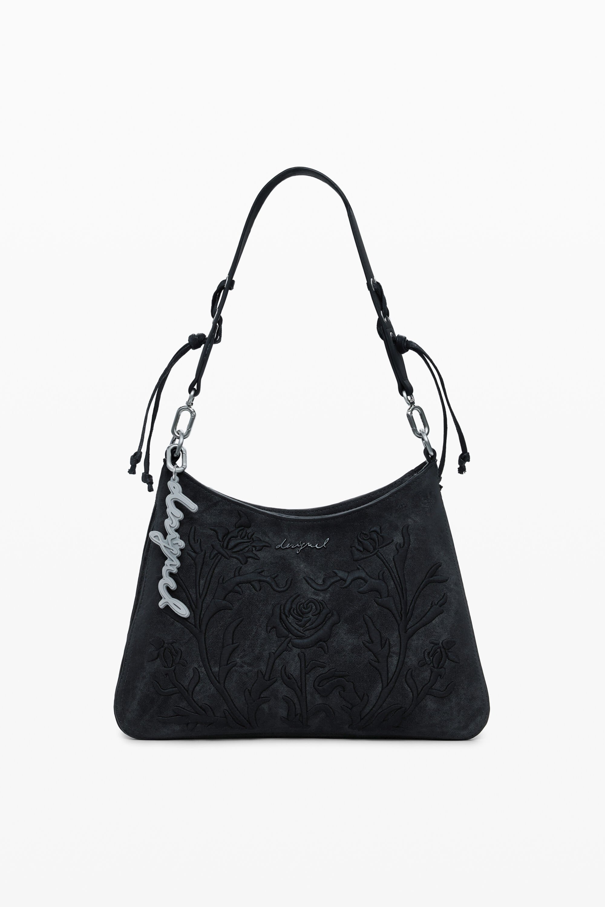 Desigual, Kleine 3D-geprägte Tasche, Damen, Polyurethan, Schwarz, U