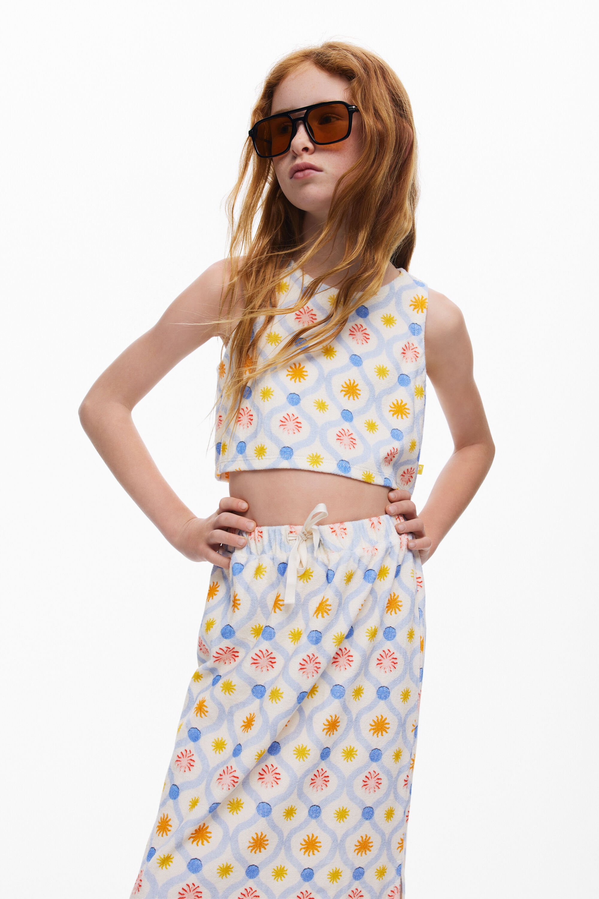 Desigual, Sonnen-T-Shirt, Kinder, Baumwolle, Weiß, 11/12