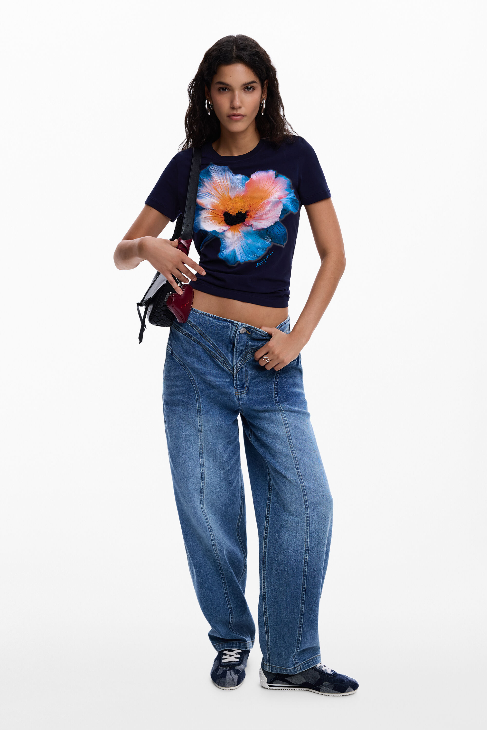 Desigual, Ballon-Jeans mit Nähten, Damen, Baumwolle, Blau, 44