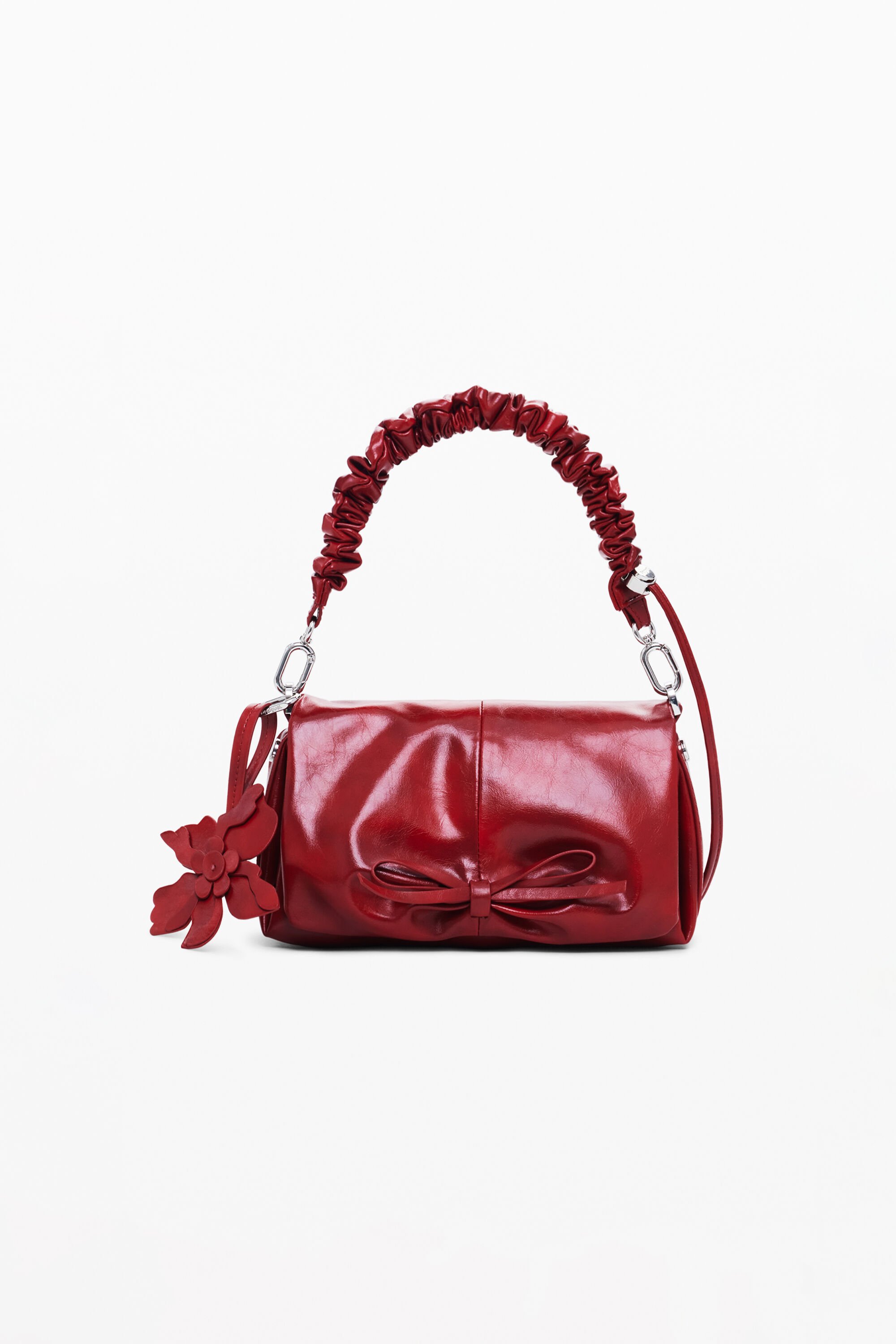 Desigual, Rote Tasche mit Schleife, Damen, Polyurethan, Rot, U