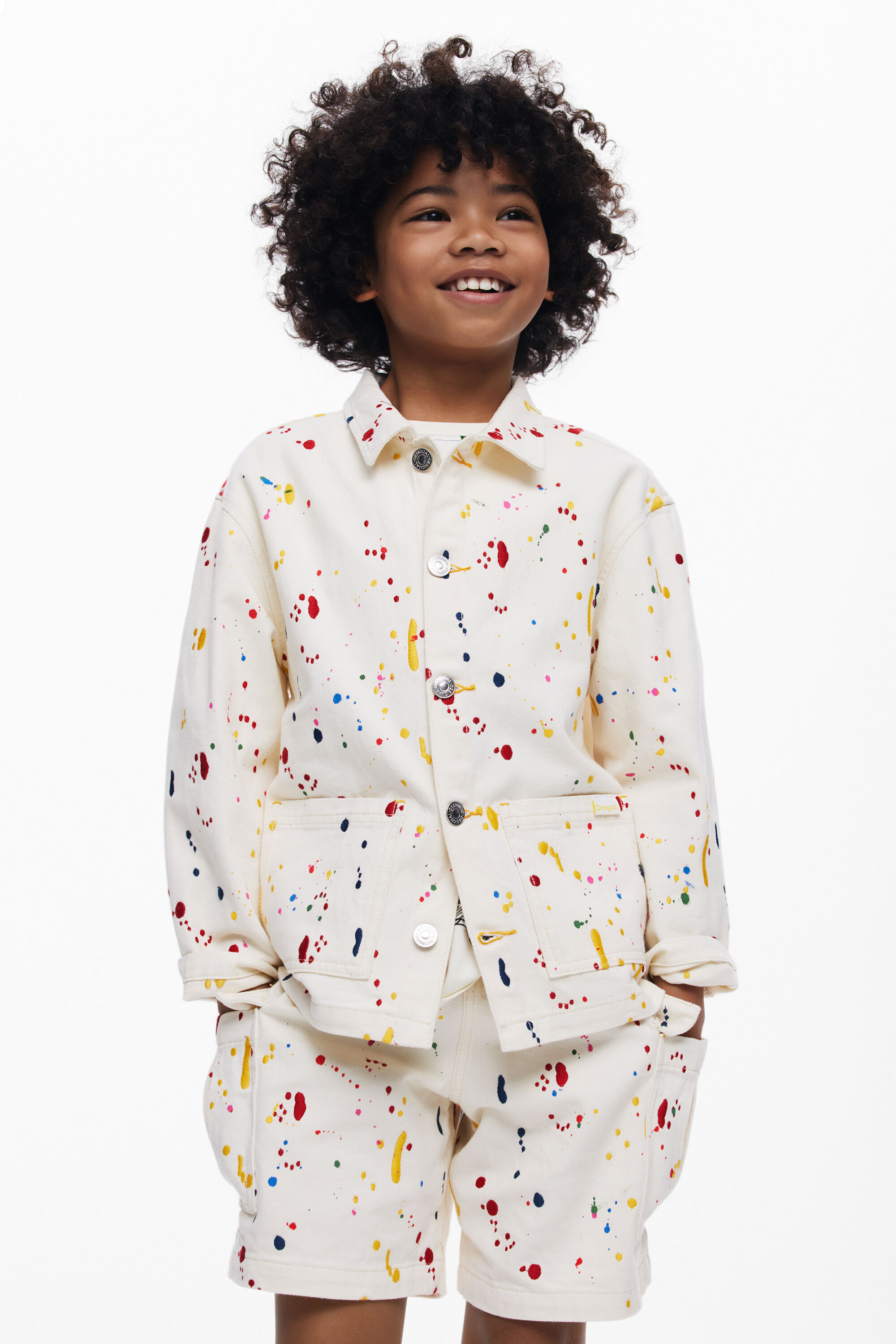 Desigual, Splash-Hemd, Kinder, Baumwolle, Weiß, 13/14