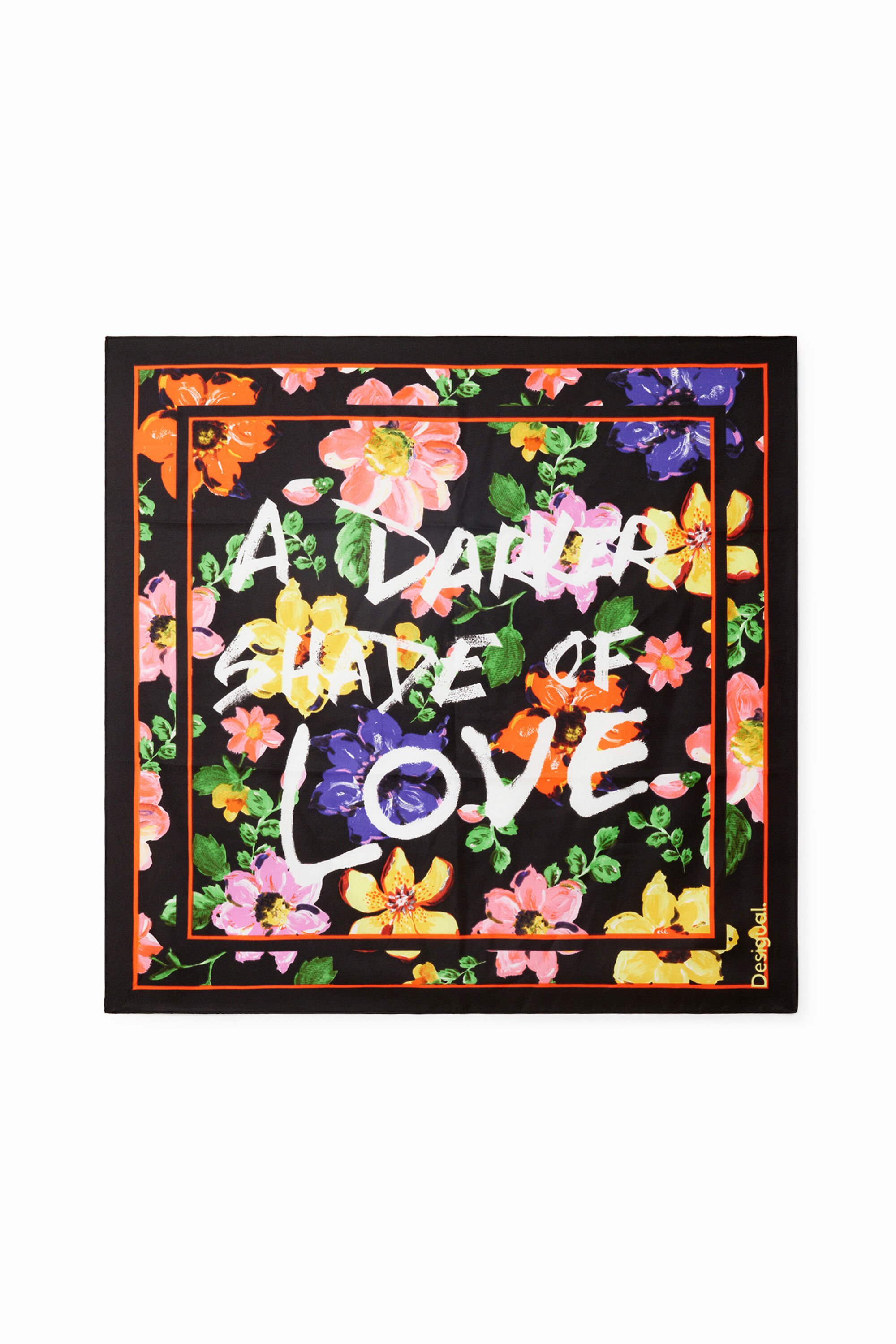 Desigual, Tuch Carré Blumen, Polyester, U