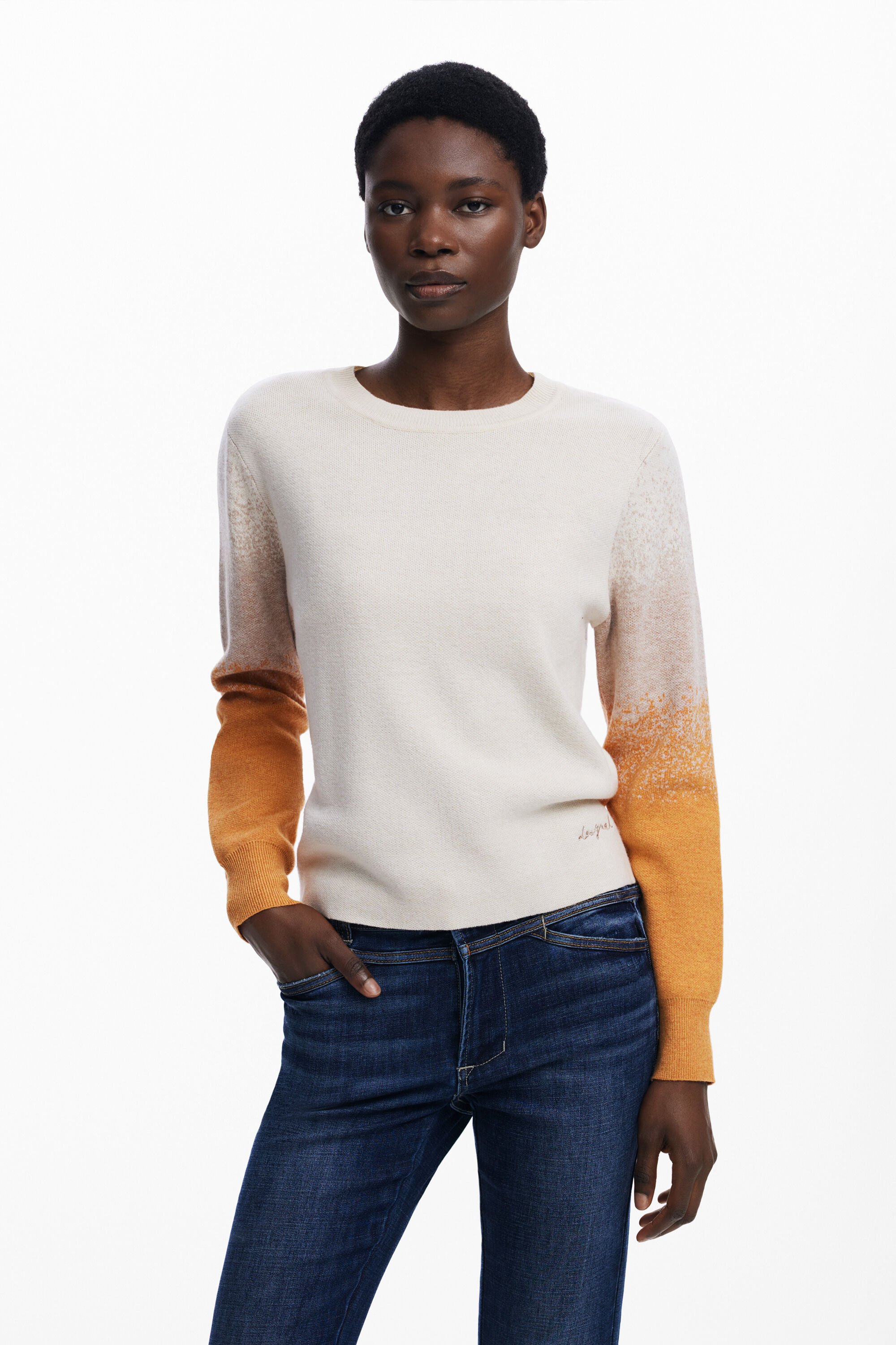 Desigual, Verlaufspullover, Damen, Weiß, M