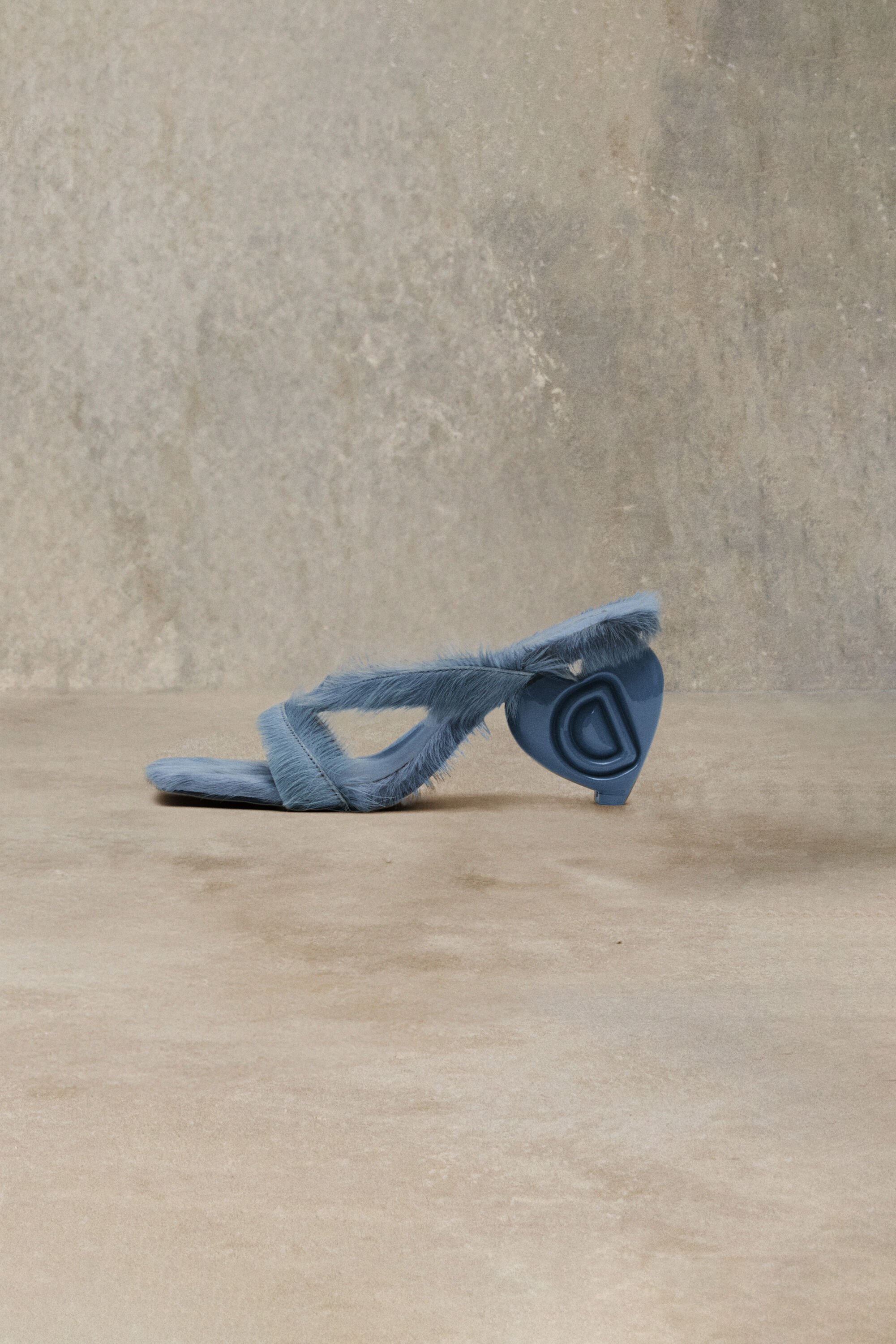 Desigual, Herzsandale mit Fell Studio, Damen, Cow Leather, Schwarz, 41