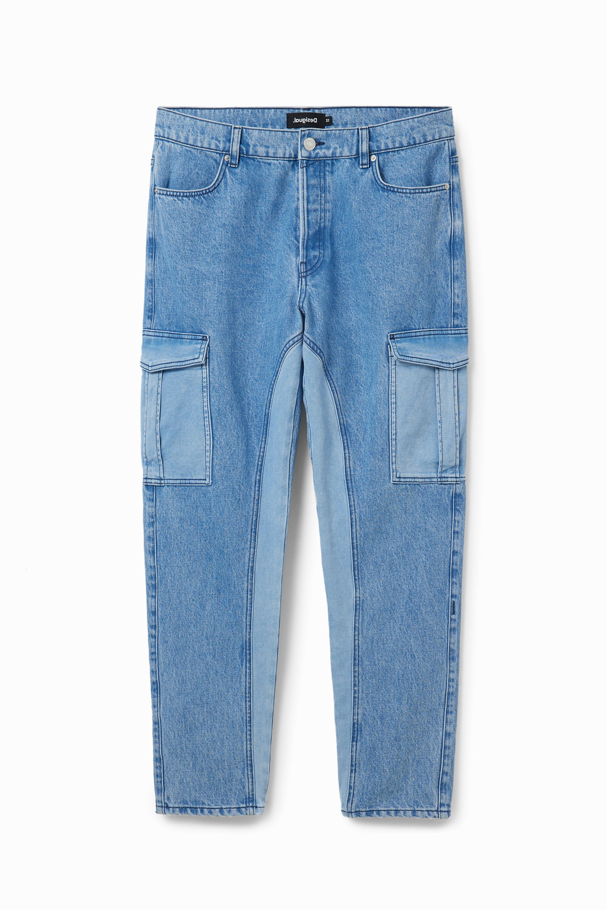 Desigual, Hybride Cargohose, Herren, Baumwolle, Blau, 36