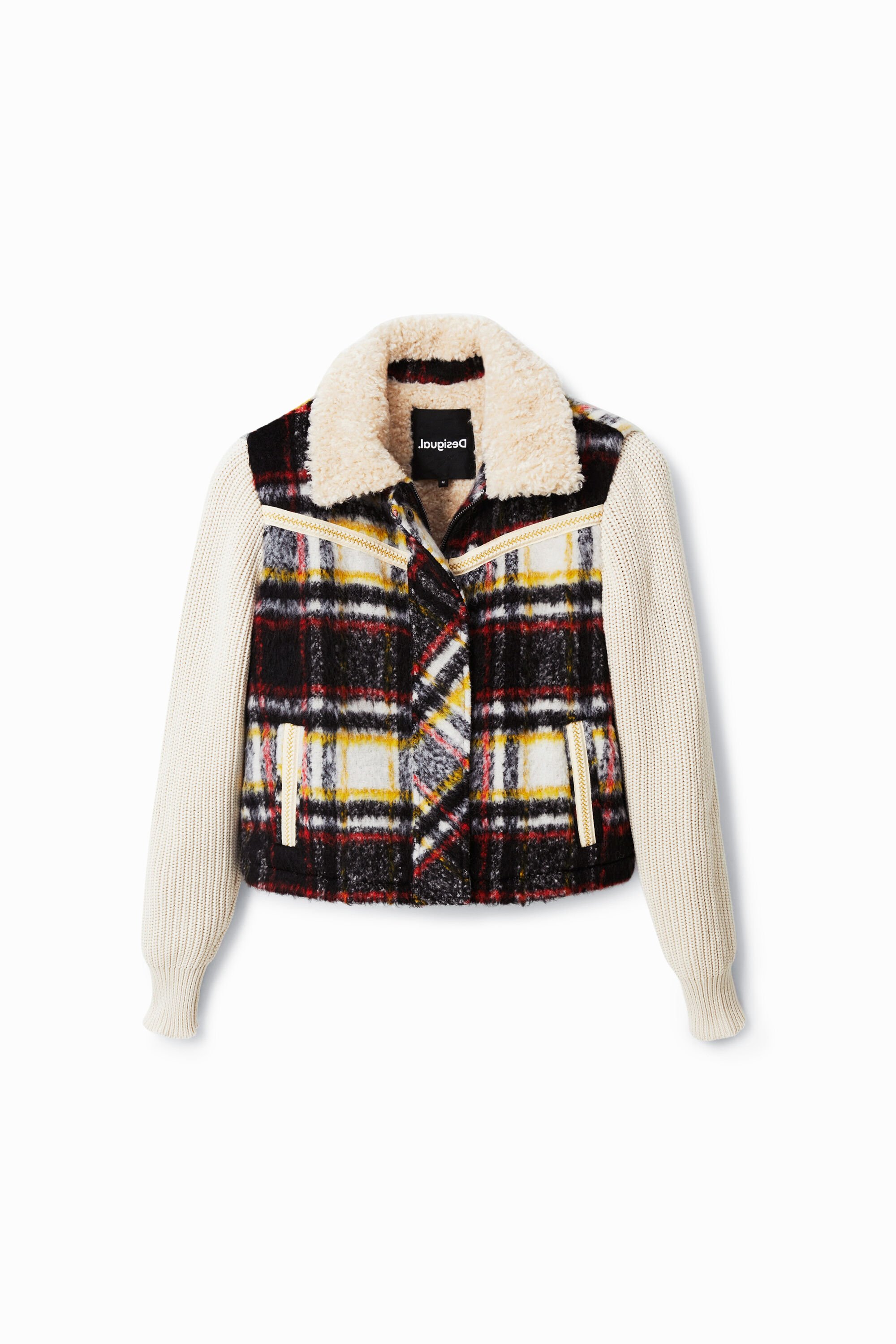 Desigual, Trucker-Jacke Lammfell, Weiß, XS