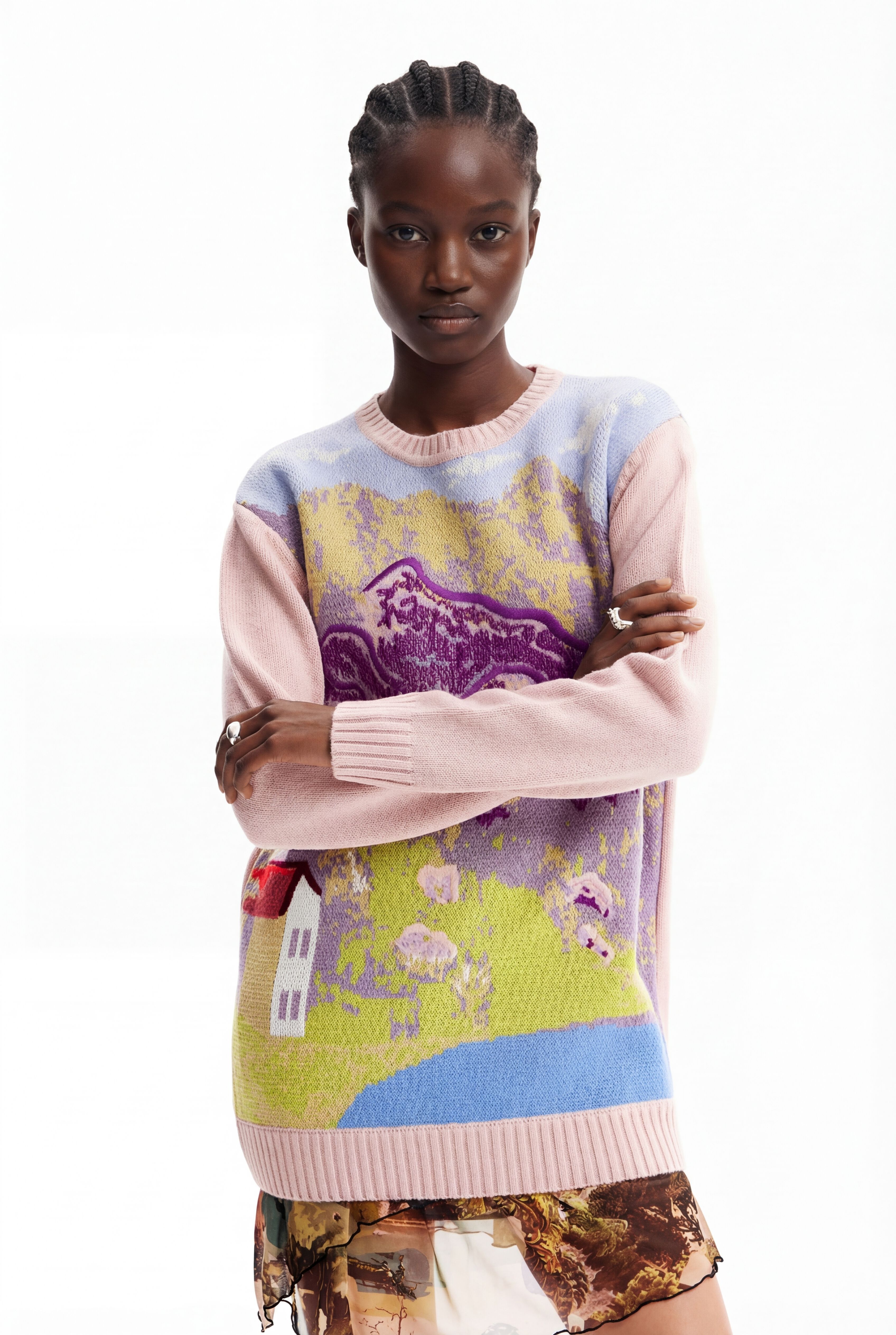 Desigual, Pullover Landschaft M. Christian Lacroix, Damen, Rot, S