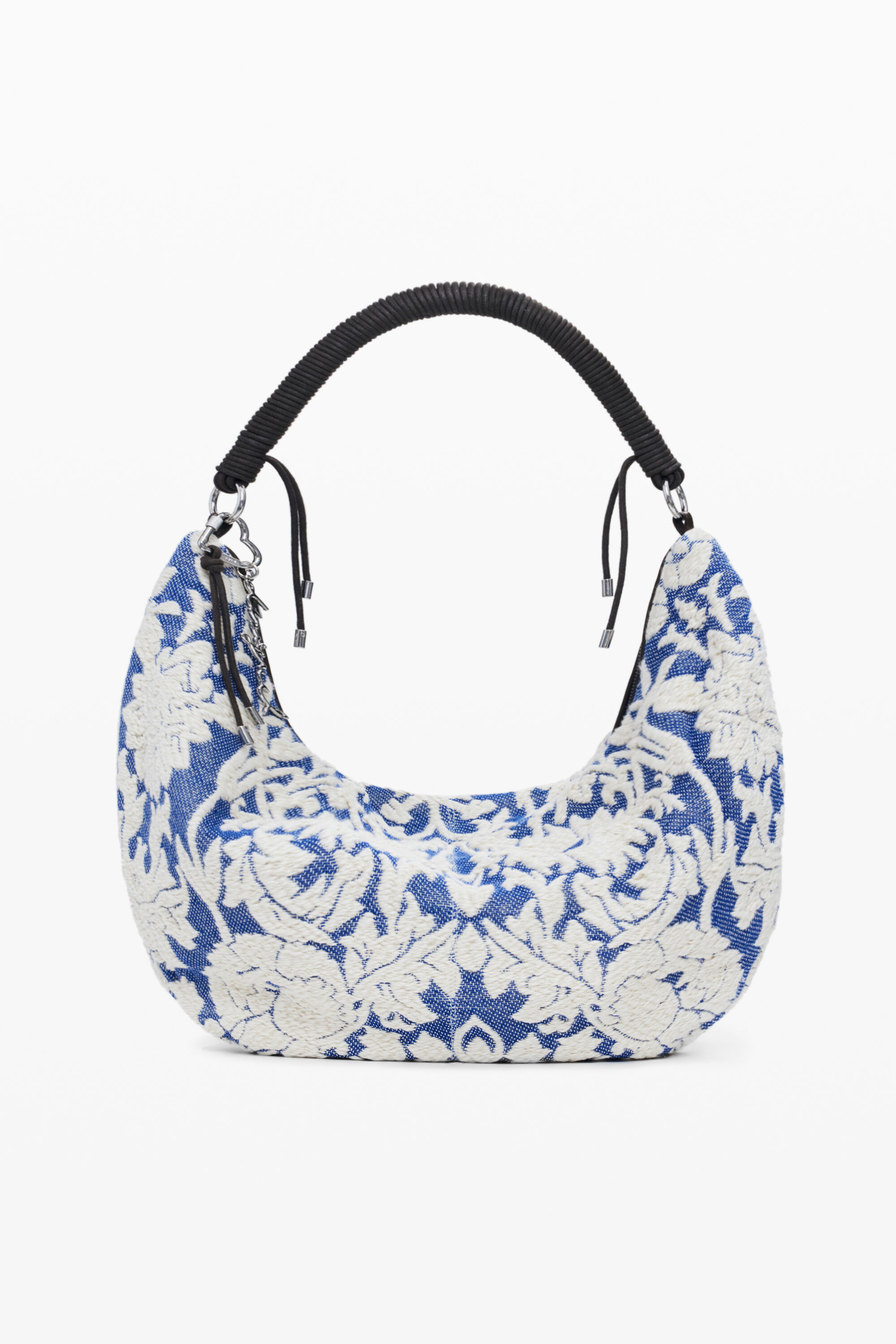 Desigual, Große Blumenbeuteltasche, Damen, Blau, U