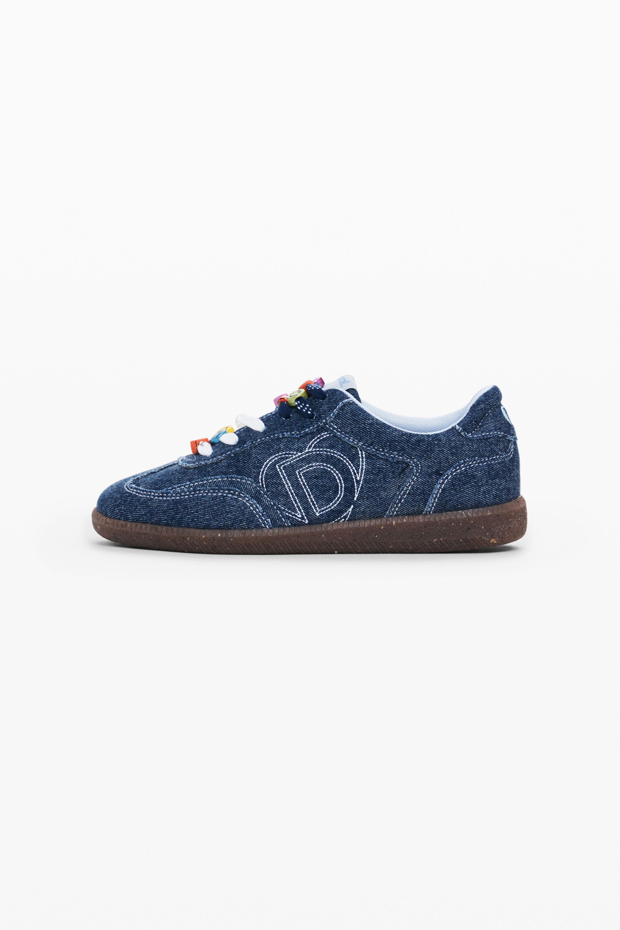 Desigual, Denim-Logo-Sneaker, Damen, Baumwolle, Blau, 40