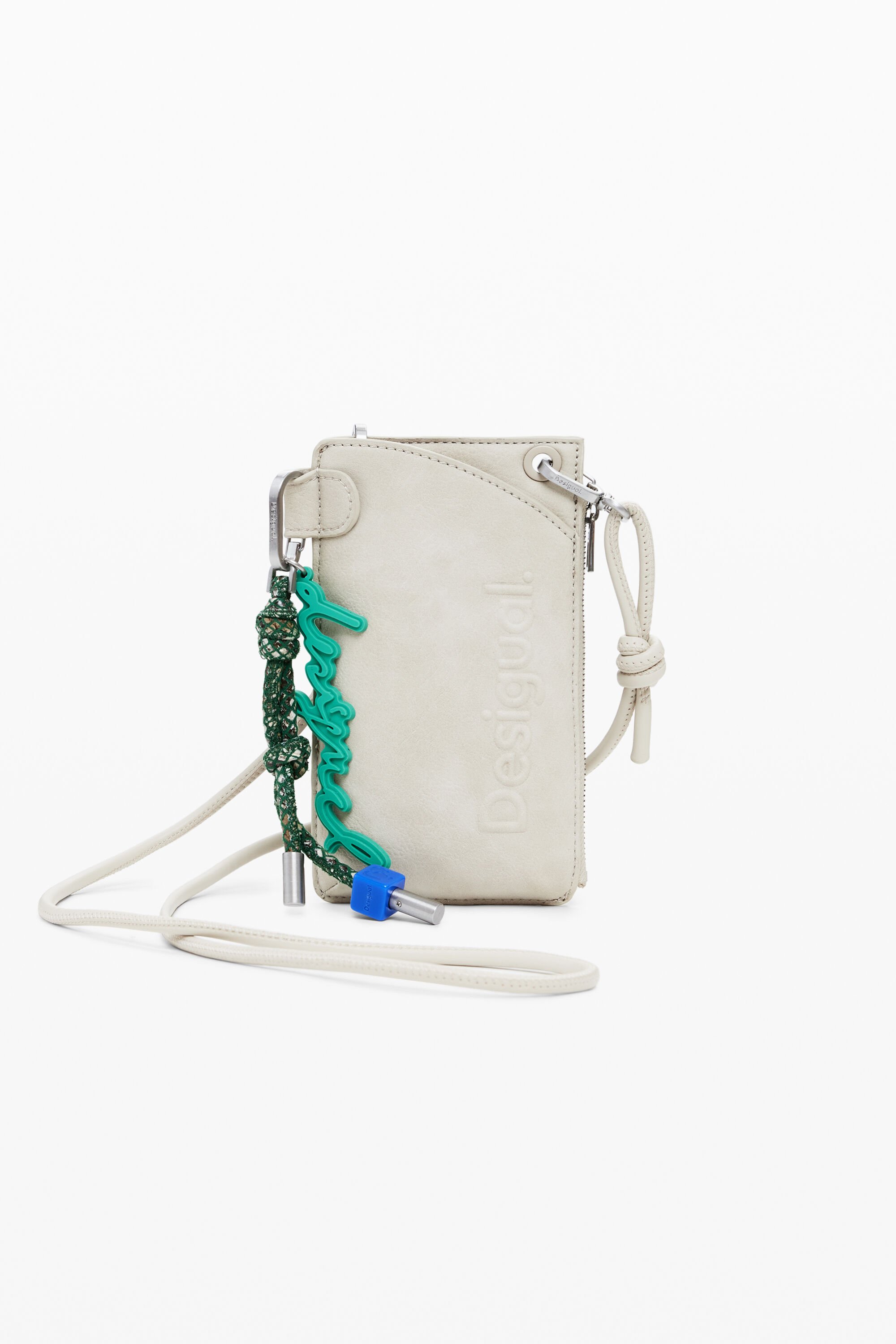 Desigual, Handytasche in Lederoptik mit Logo, Damen, Polyurethan, Braun, U