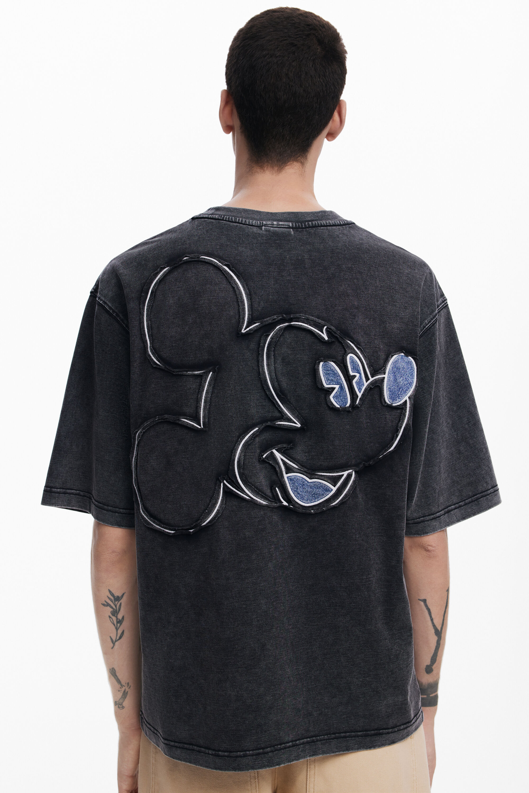 Desigual, Denim-T-Shirt Mickey Mouse™, Herren, Baumwolle, Schwarz, XL