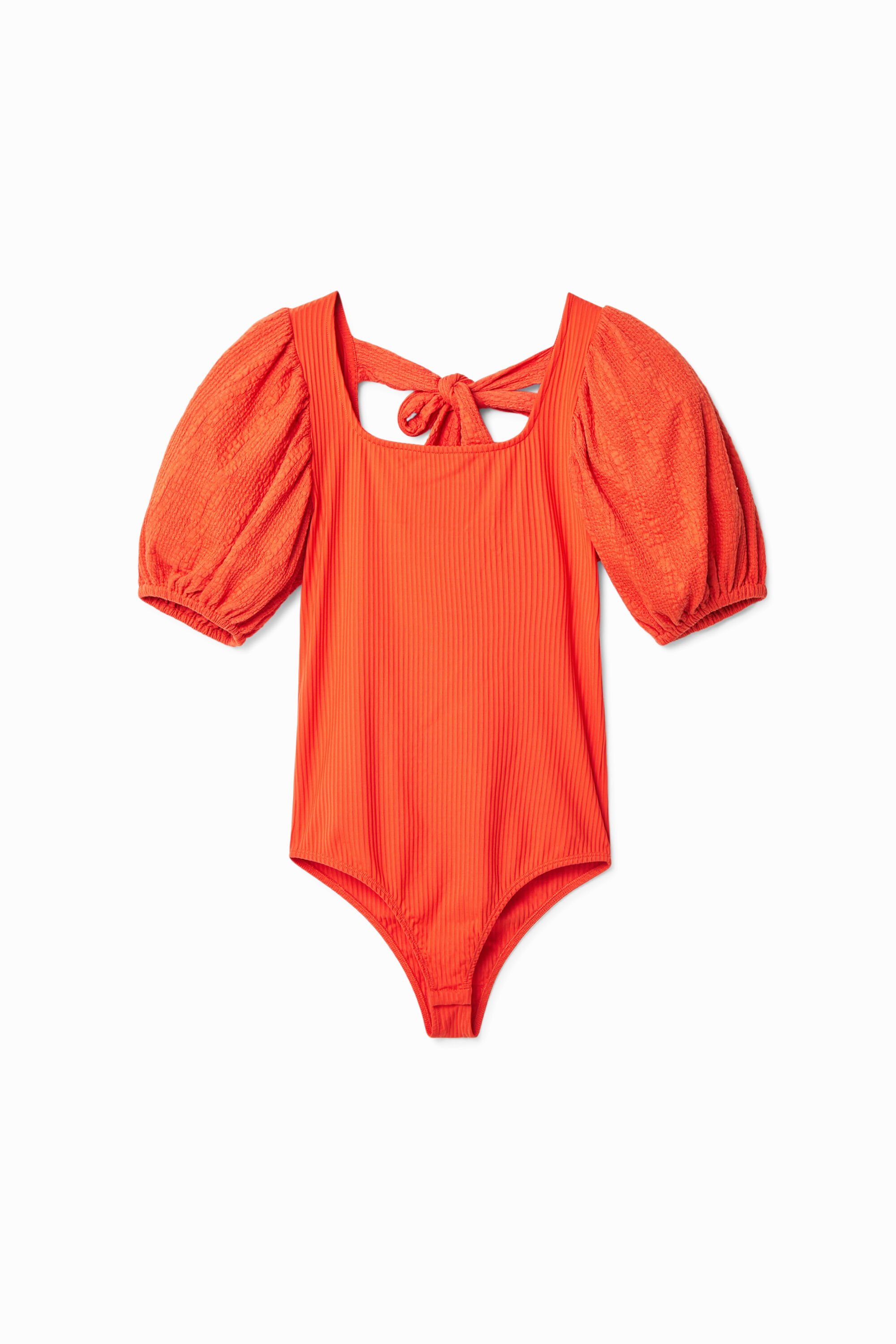 Desigual, Body Puffärmel, Orange, S
