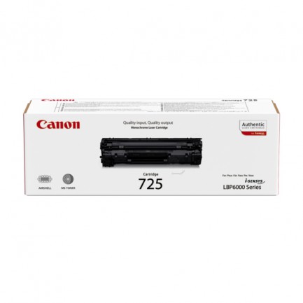 Original Canon Toner 725 BK / 3484B002 schwarz für 3484B002