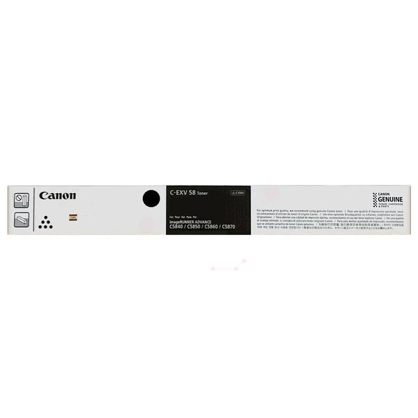 Original Canon Toner C-EXV 58 BK / 3763C002 schwarz für 3763C002