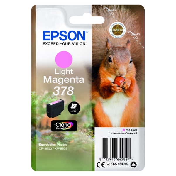 Original Epson Tinte 378 photoM / C13T37864010 foto magenta für C13T37864010