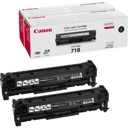 Original Canon Toner 718 BK / 2662B005 schwarz für 2662B005