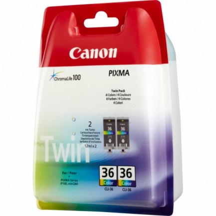 Original Canon Tinte CLI-36 C-M-Y Doppelpack / 1511B018 cyan für 1511B018