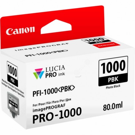 Original Canon Tinte PFI-1000 PBK / 0546C001 foto schwarz für 0546C001
