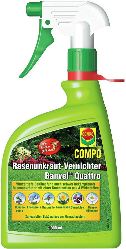 Compo Rasenunkraut-Vernichter Banvel Quattro AF, anwendungsfertig, 1000 ml