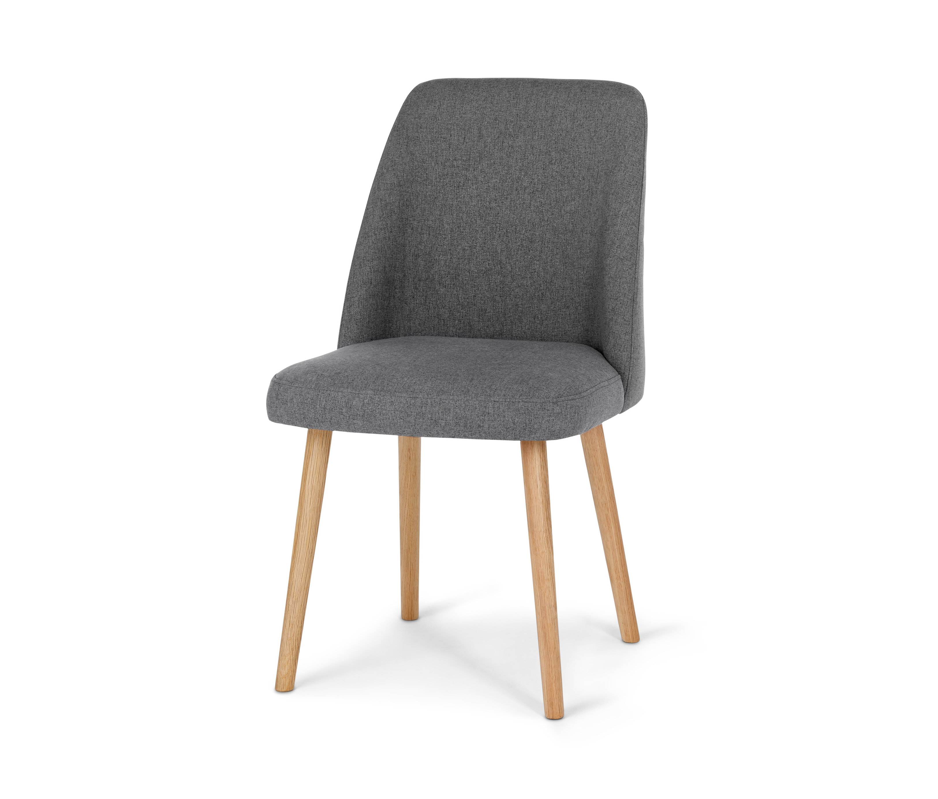 Tchibo - Gepolsterter Esszimmer-Stuhl - 39x58x87cm - braun - Polyester / Eichenholz