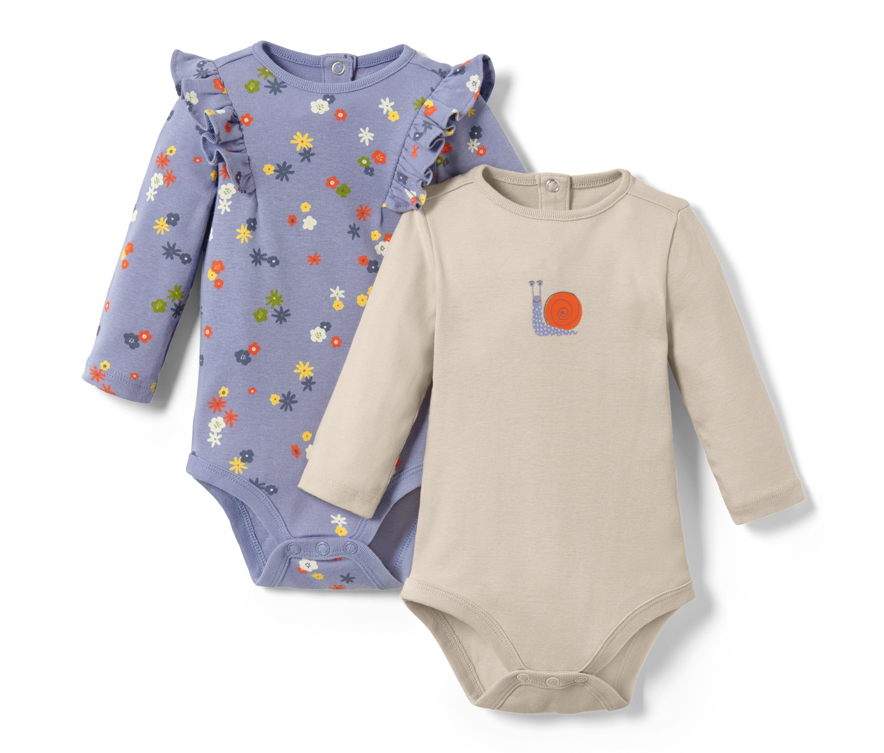 Tchibo - 2 Baby-Bodys - Baby - Gr. 62/68 - creme/print