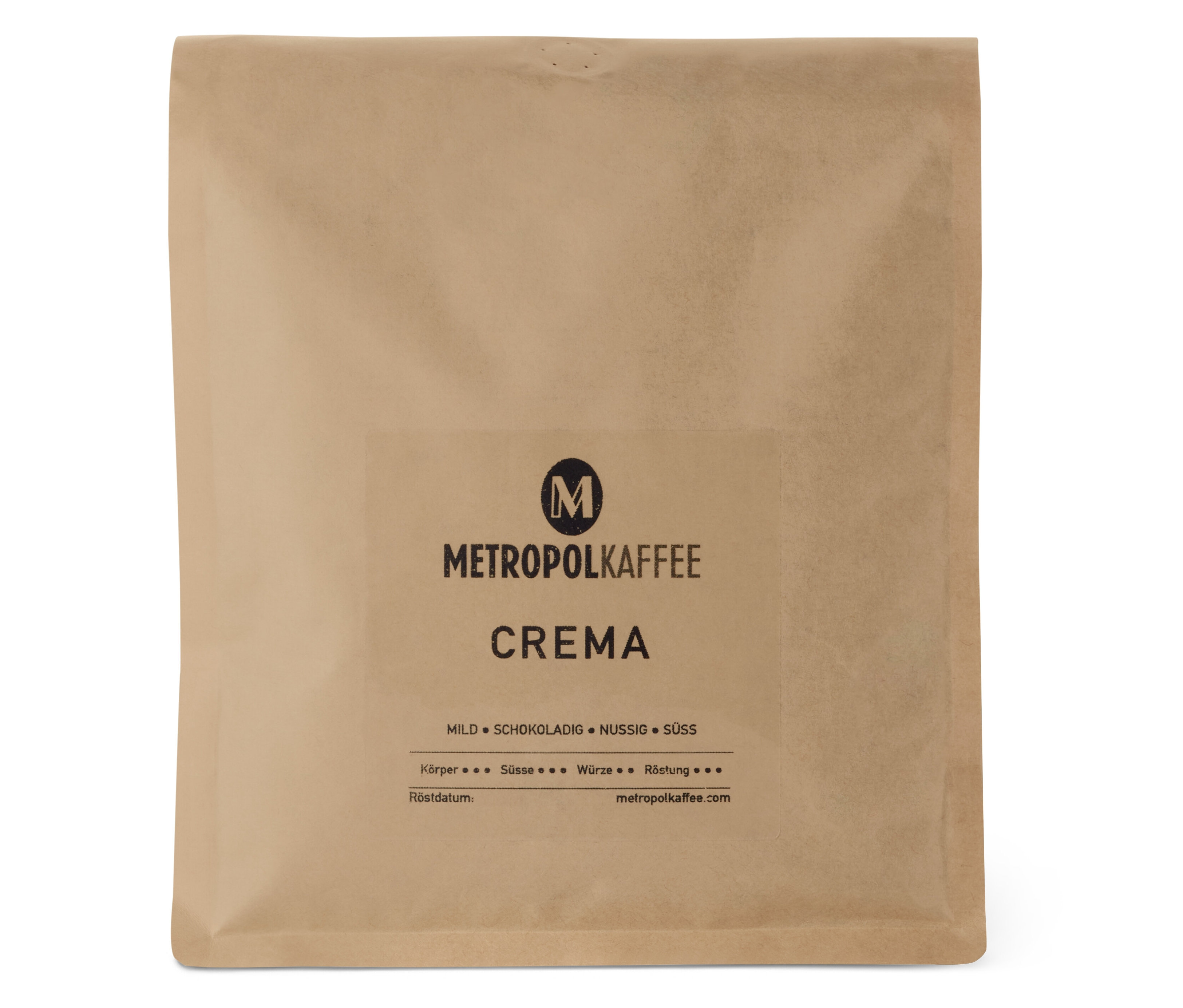 Metropol Kaffee - Crema - 1 kg Ganze Bohne - Intensität: 3/6