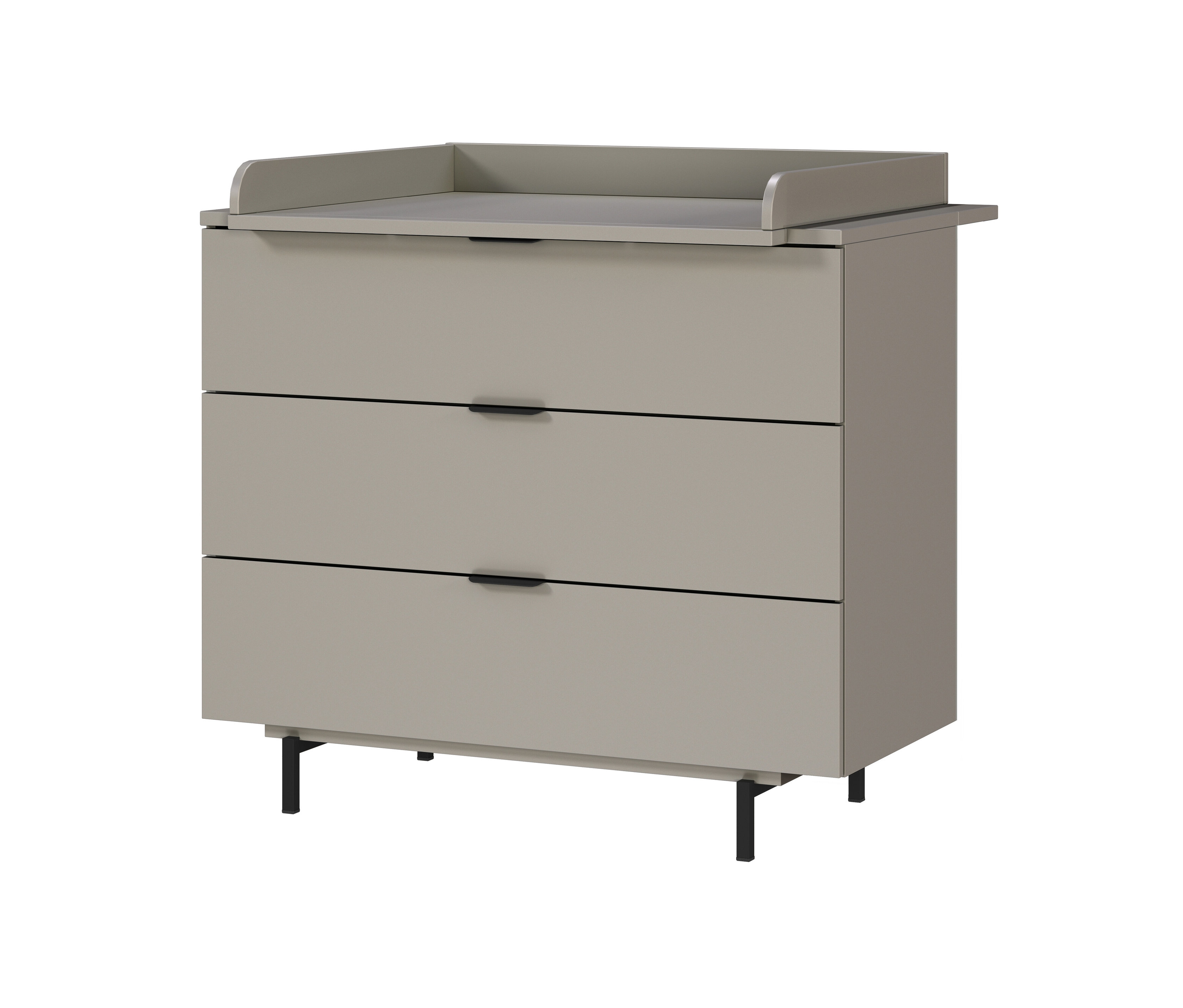 Tchibo - Kommode mit Wickelaufsatz »Tomino« - 105x77x100cm - grau - Holz / Stahl / Aluminium