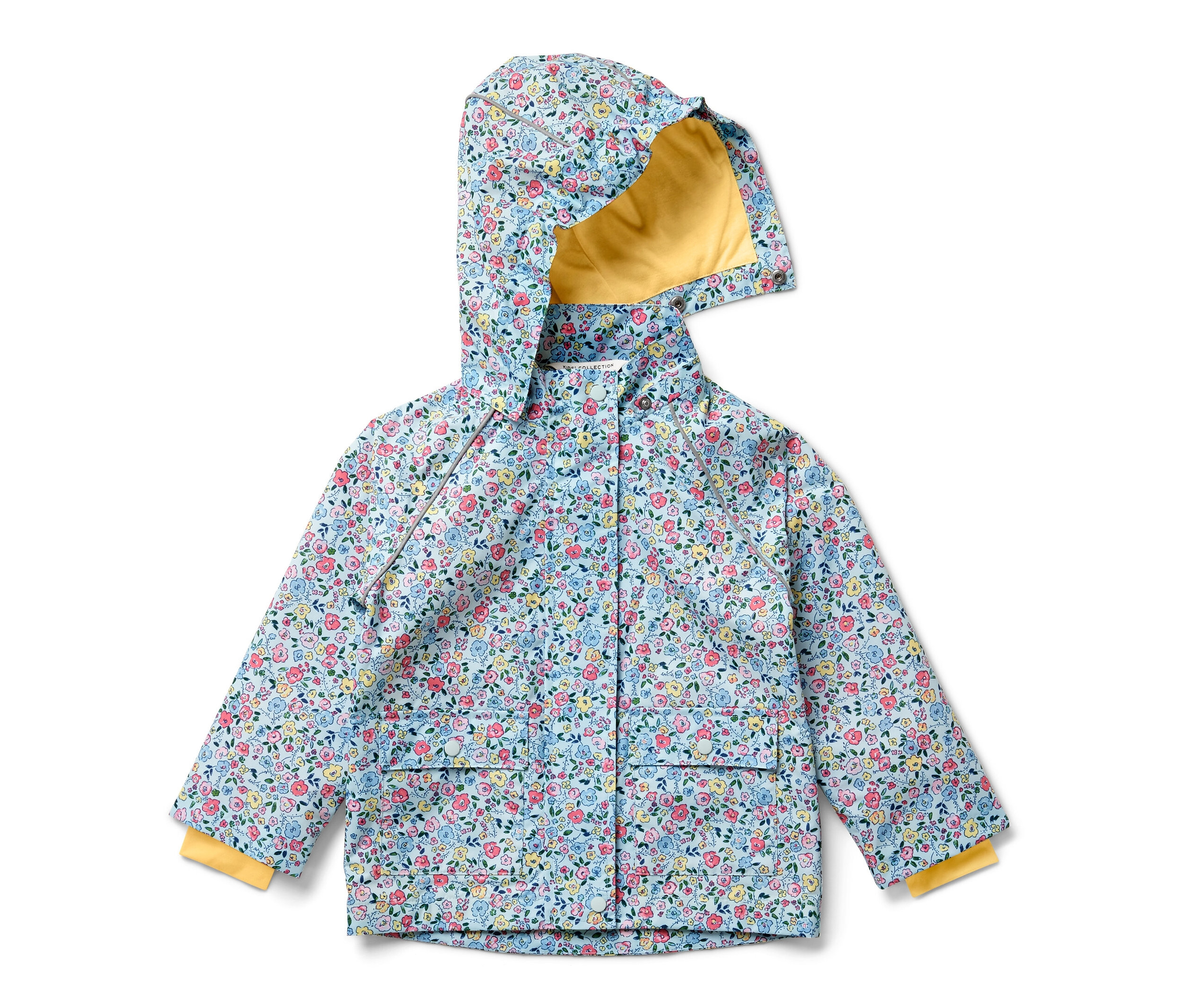 Tchibo - Kinder-Regenjacke - Mädchen - Gr. 110/116 - hellblau/geblümt