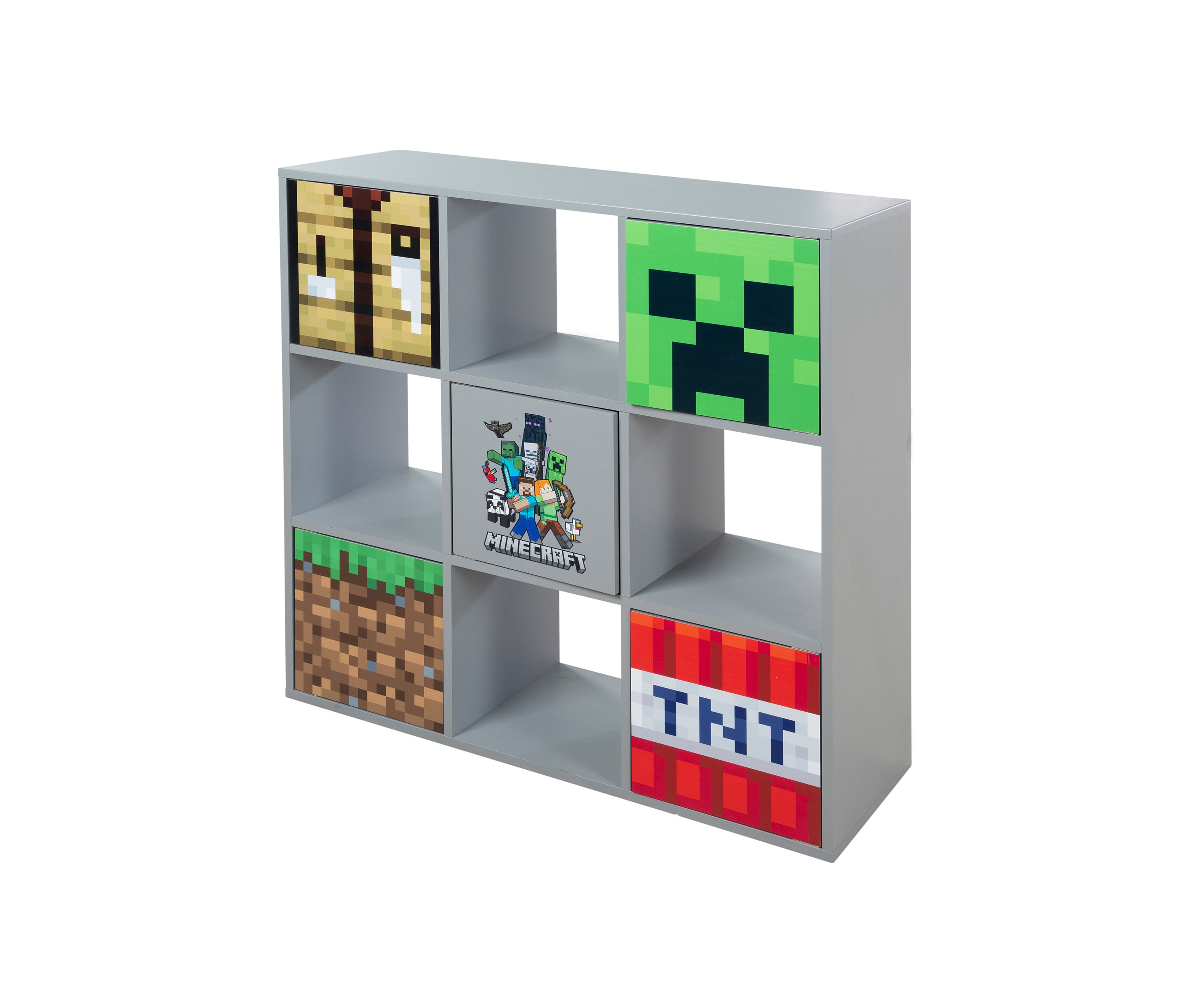 roba Minecraft Regal - 90x30x90cm - grau - Holz / Holz