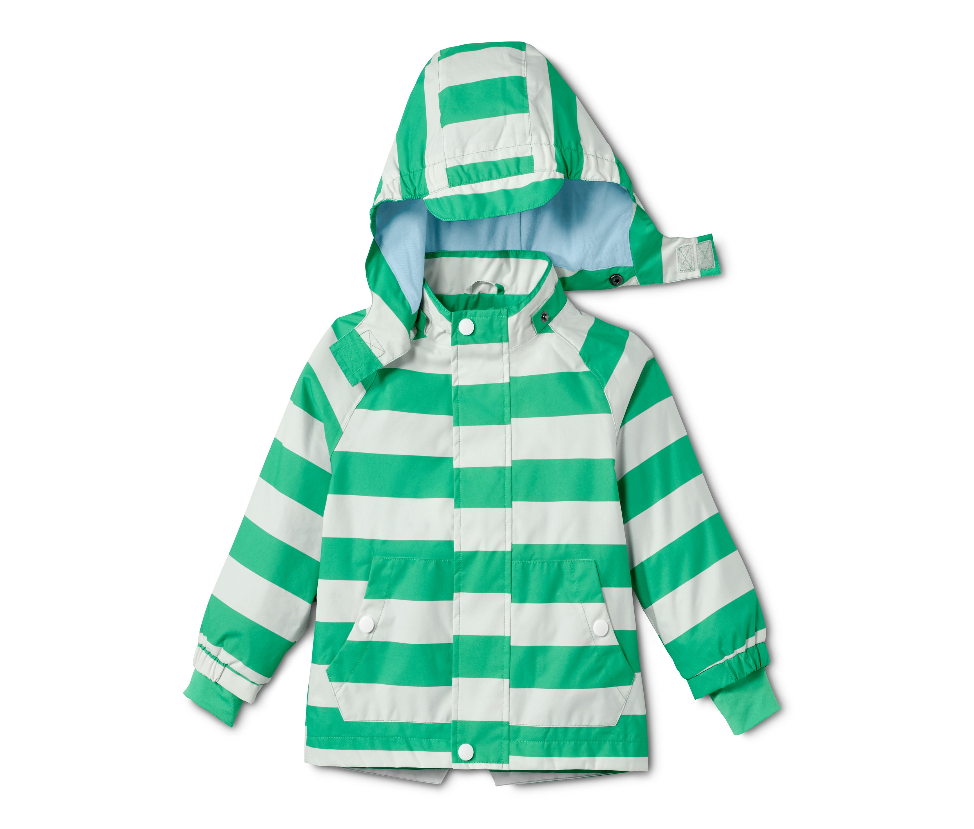 Tchibo - Regenjacke aus recyceltem Material - Gr. 122/128 - hellblau/gestreift