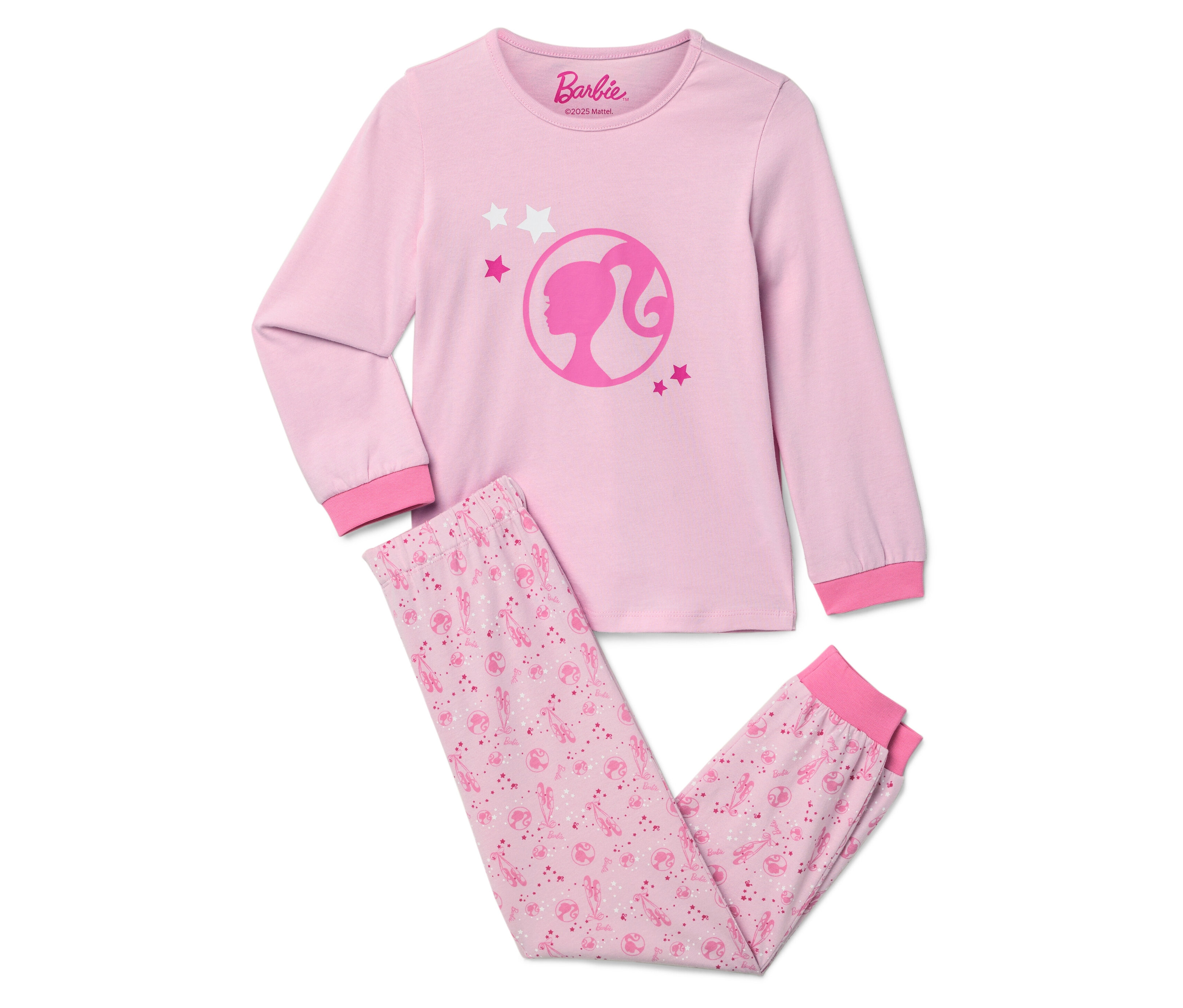 Tchibo - Kinder-Pyjama »Barbie« - Mädchen - Gr. 98/104 - hellrosa/print