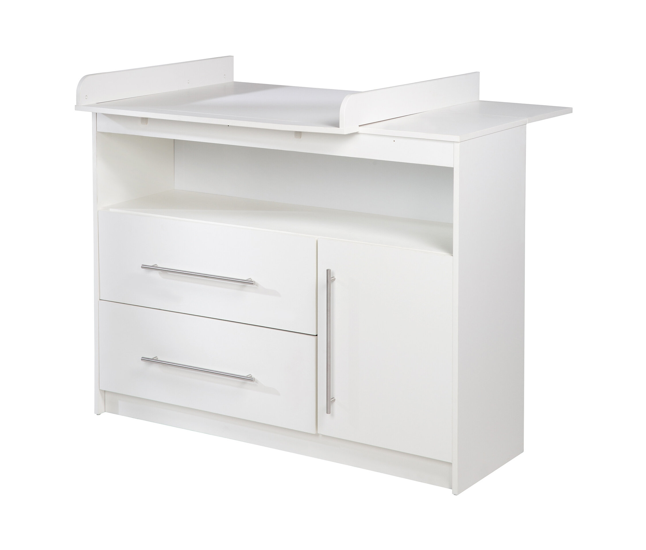 roba Wickelkommode »Maren« mit 2 Schubladen - 88,5x75x98,5cm - weiß - Holz / Metall