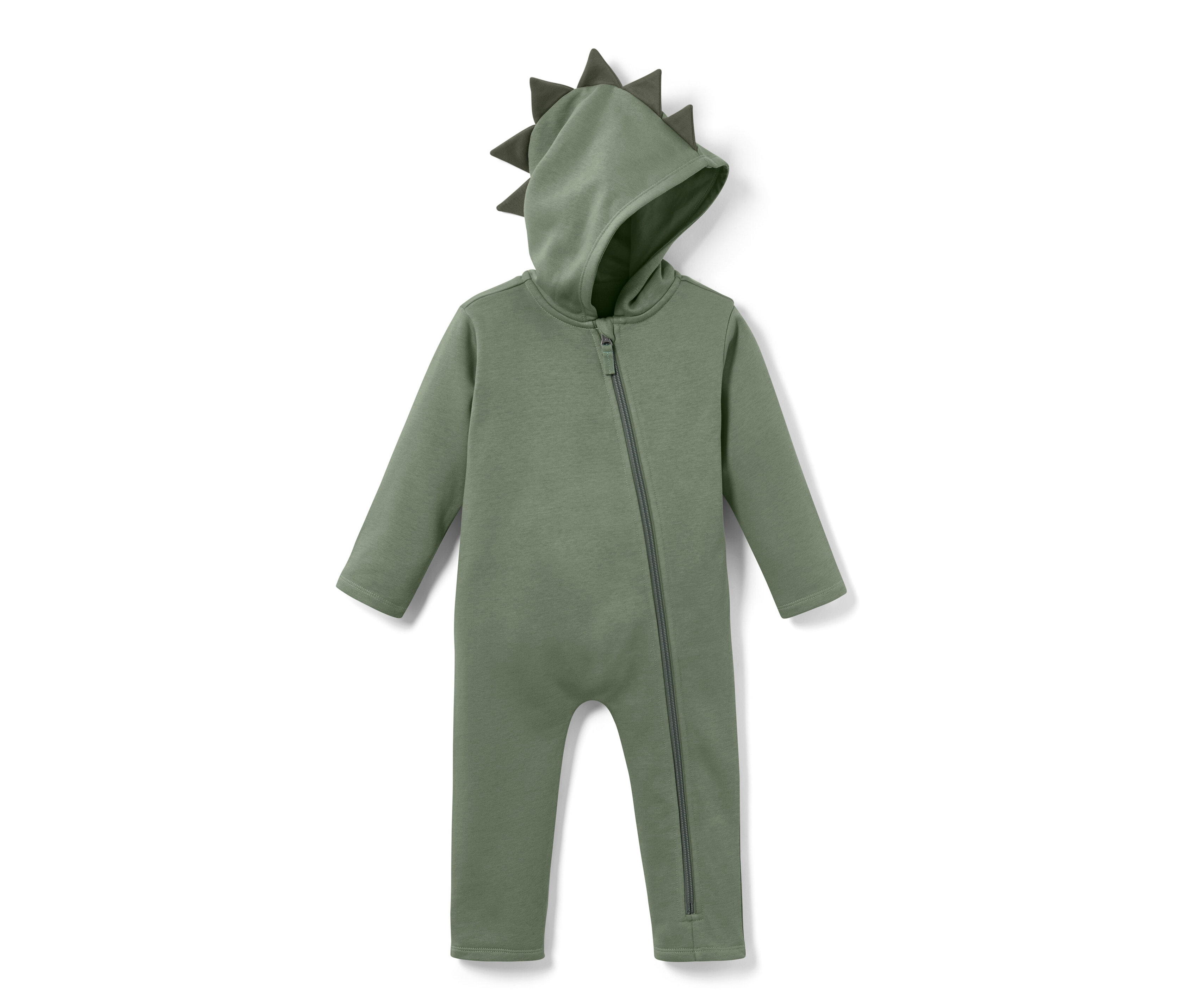 Tchibo - Kinder-Sweat-Overall mit Dino-Applikation - Baby - Gr. 62/68 - dunkelgrün
