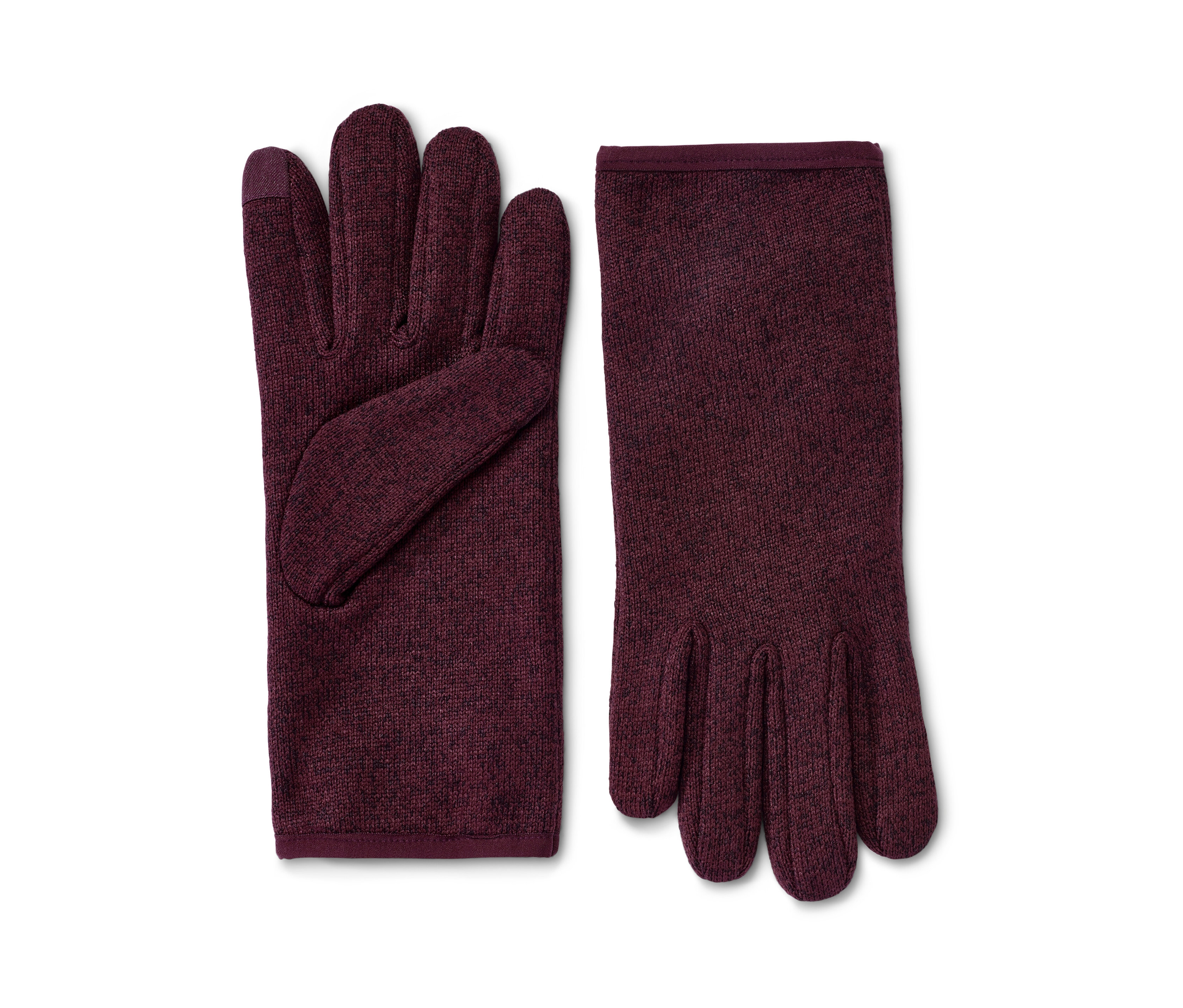 Tchibo - Strickfleece-Handschuhe - Unisex - Gr. 6,5 - bordeaux