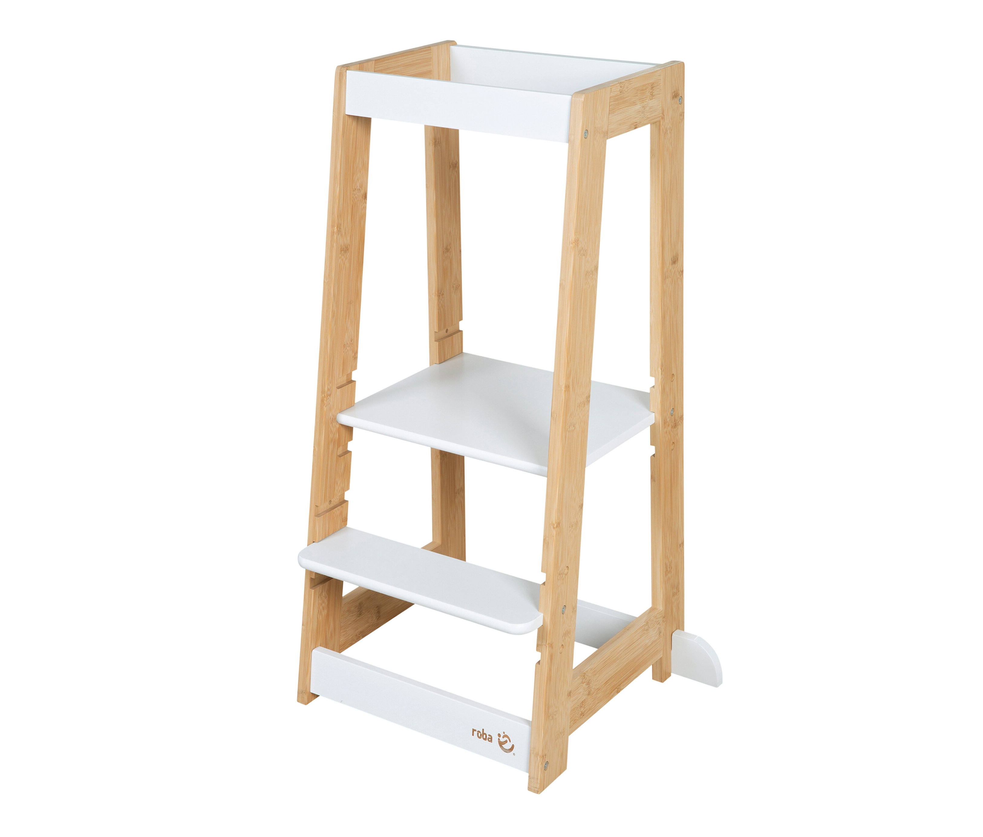 roba Lernturm holz weiß - 54x43,5x88cm - weiß - Holz / Holz