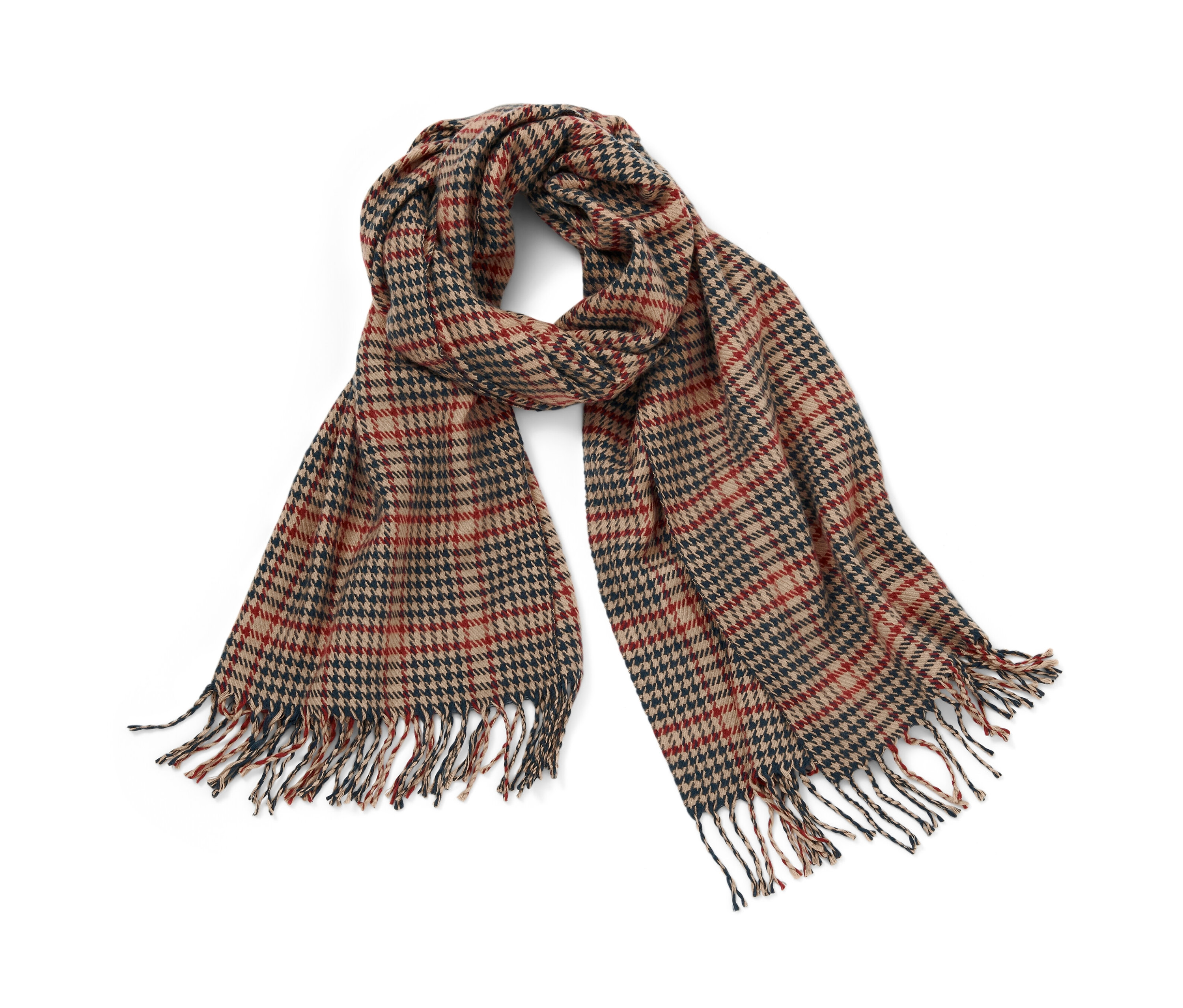 Tchibo - Karierter Webschal - dunkelblau