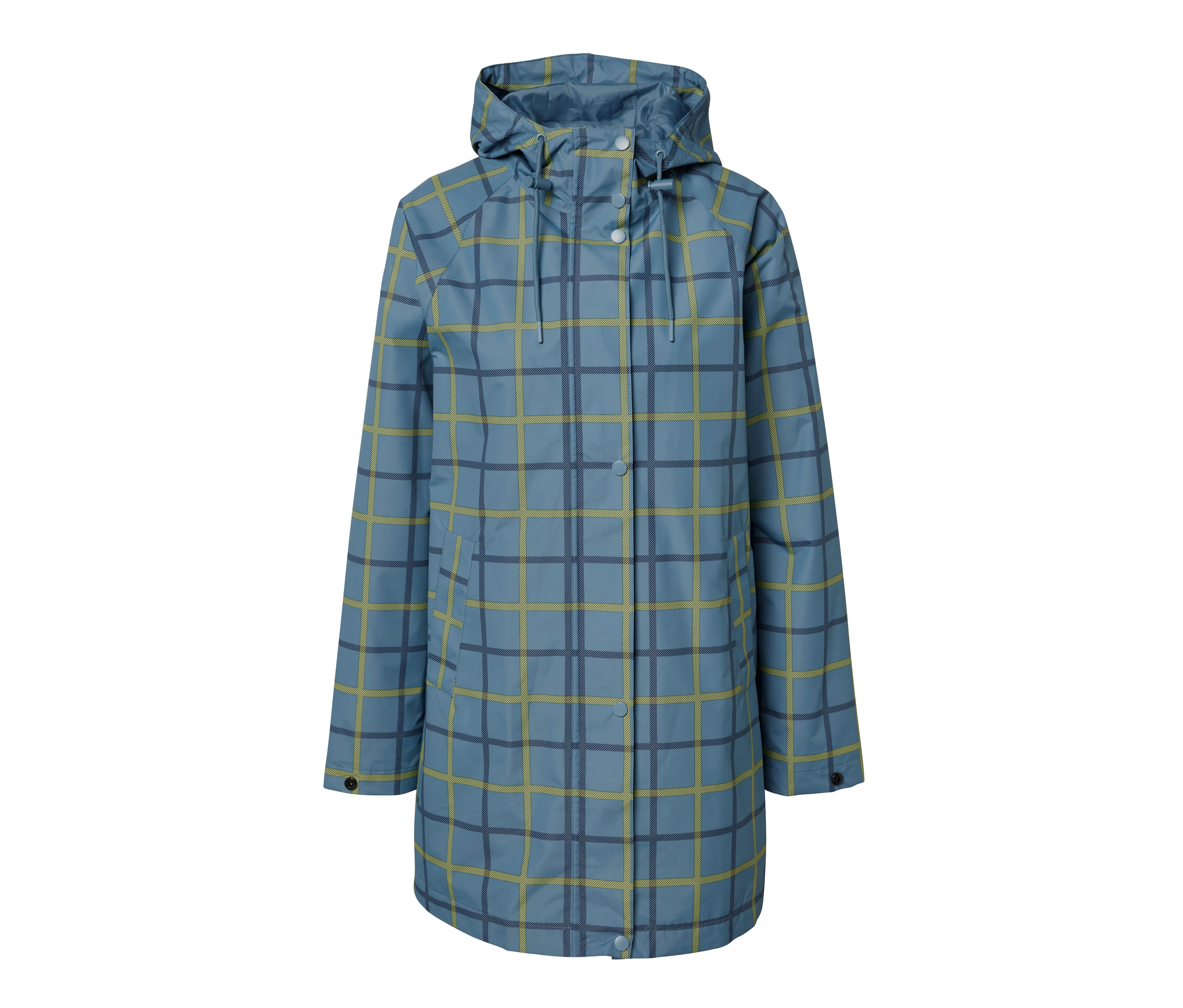 Tchibo - Regenjacke - Damen - Gr. 48 - graublau/kariert