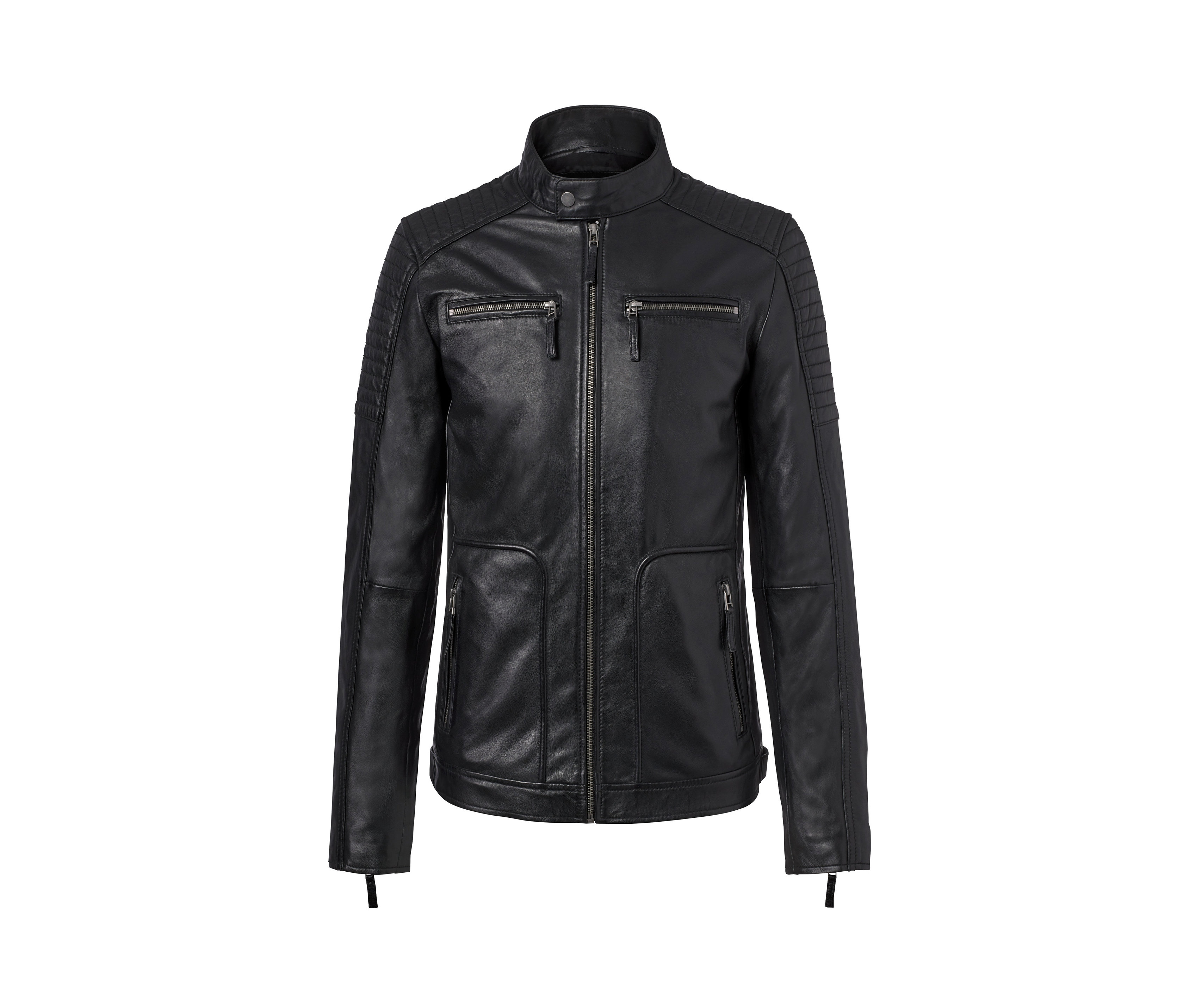 Tchibo - Lederjacke im Biker-Style - Herren - Gr. L - schwarz